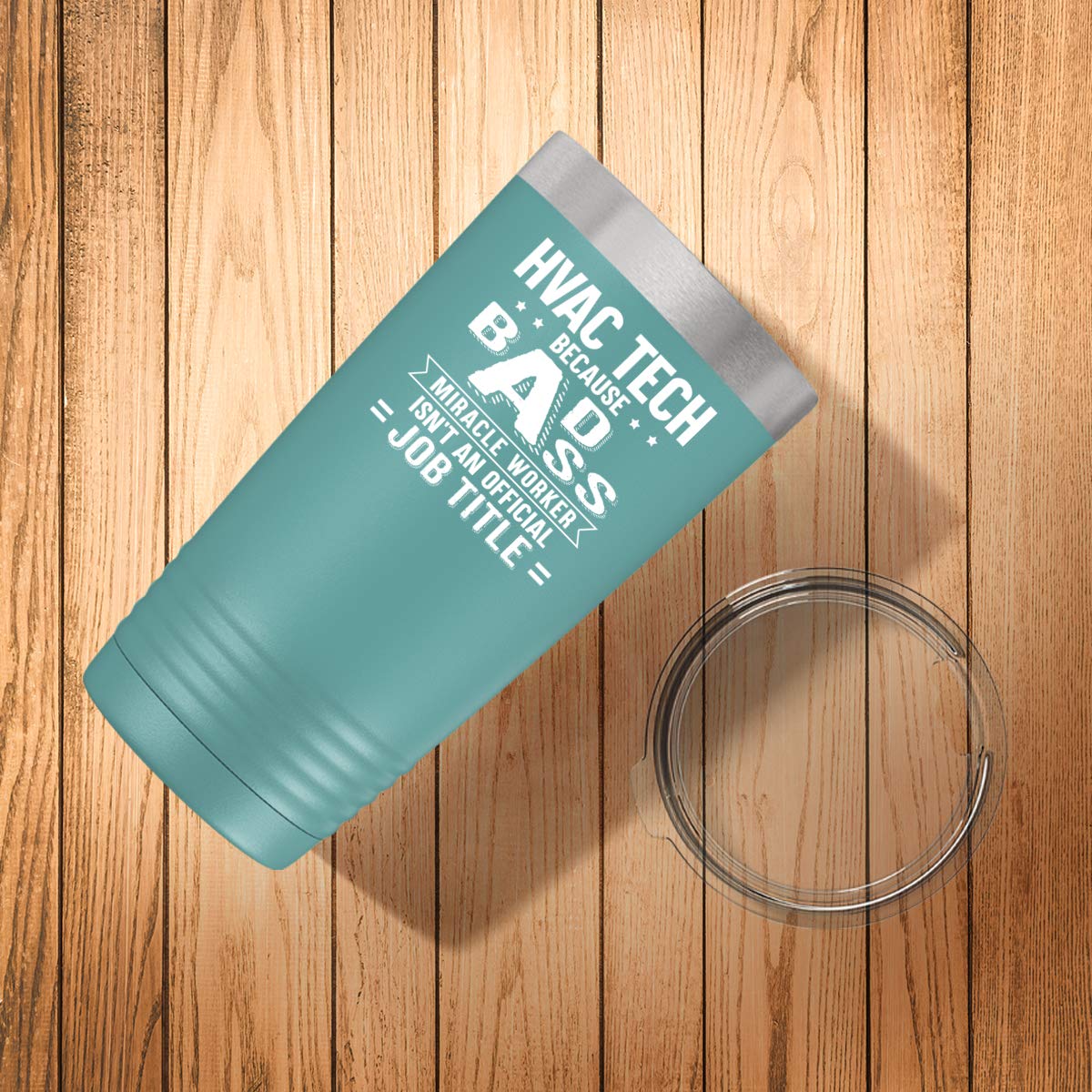 HVAC Technician Gift - 20oz Teal Insulated Coffee Tumbler for Tea & Hot Drinks - Perfect for Job Sites, Office & Daily Commute