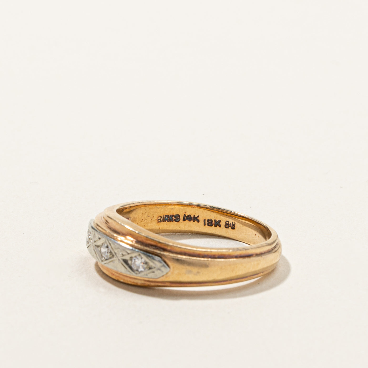 0.09ctw Three Stone Diamond Ring - Size 8.5 | Elegant Wedding Band, Anniversary Gift for Her | Perfect for Engagement, Proposal & Special Occasions