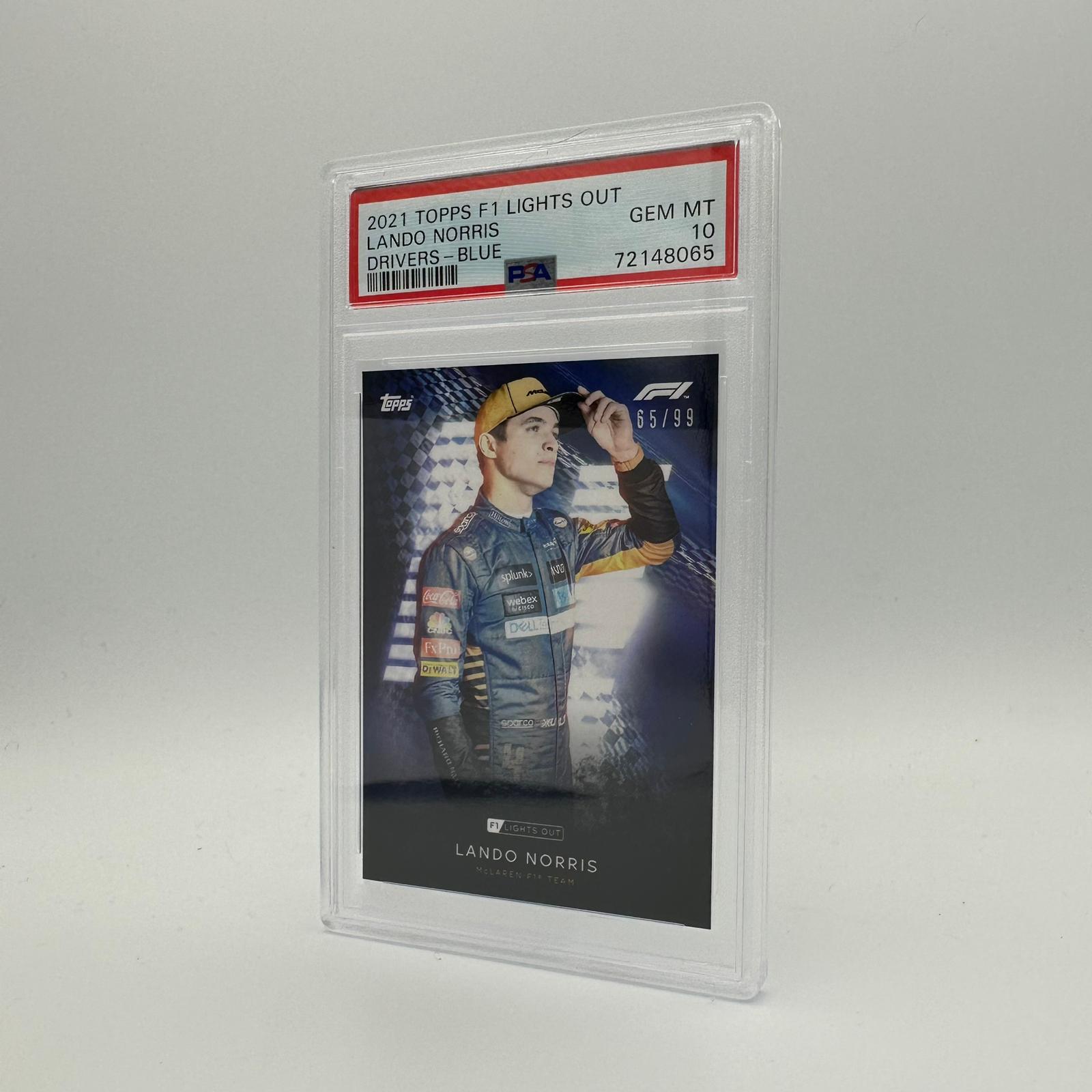 PSA 10 Lando Norris 65/99 Blue Parallel Racing Drivers Card - Perfect for F1 Collectors, Display, and Trading