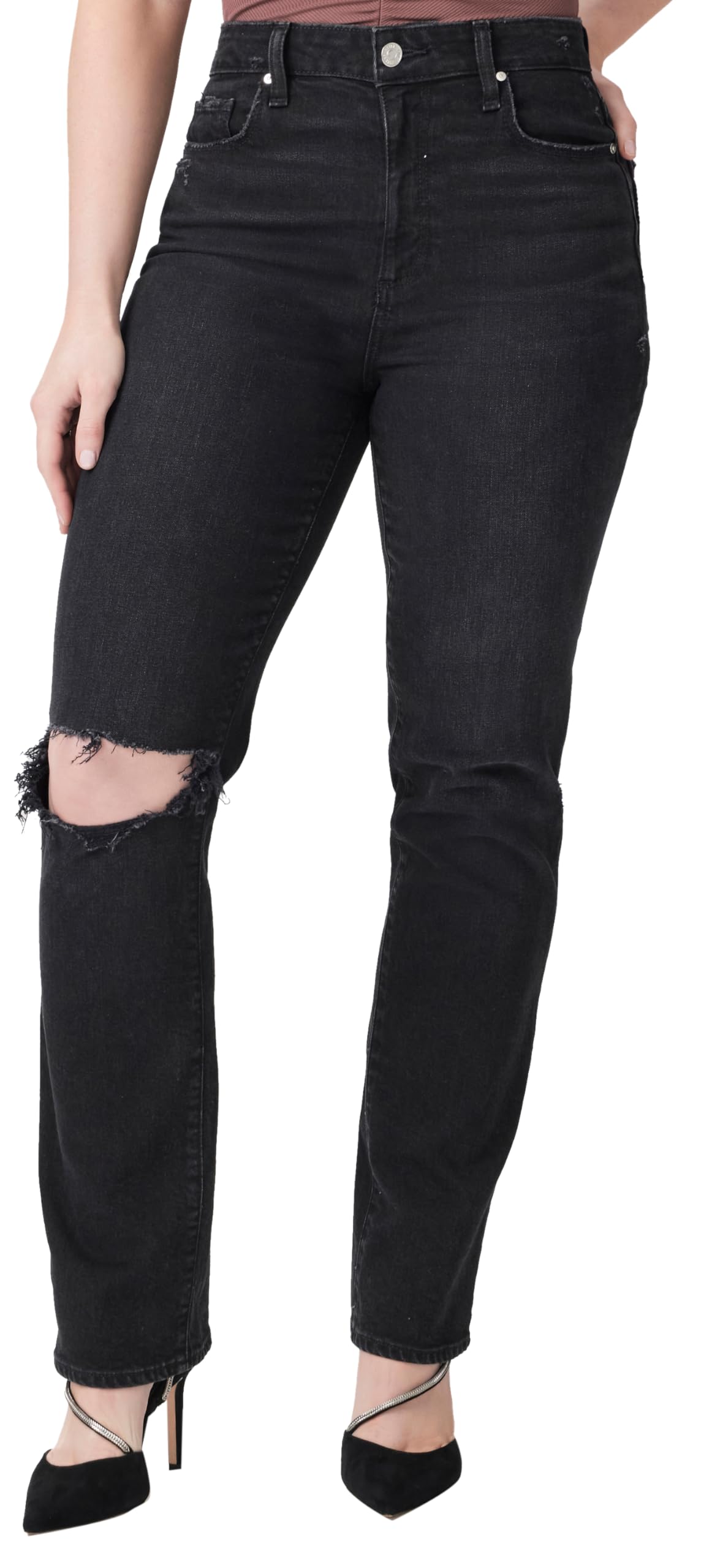 PAIGE Women's Knockout High Waist Skinny Jeans - Stretch Denim Pants for Casual & Night Out | Perfect for Work, Date Night & Everyday Wear
