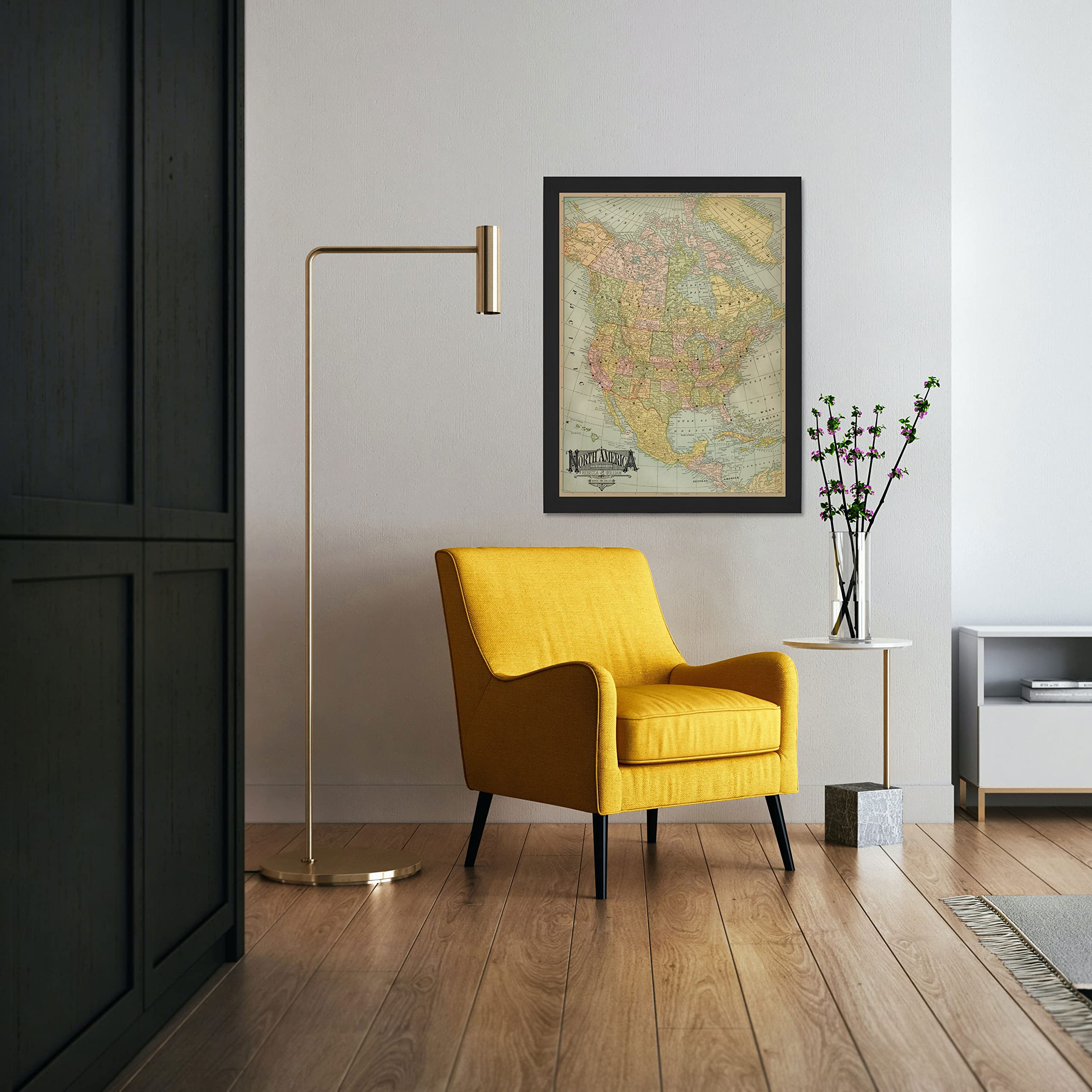 Personalized Classic North America Push Pin Travel Map - Custom Travel Tracker for Adventures & Road Trips - Perfect for Home, Office Decor & Travel Enthusiasts