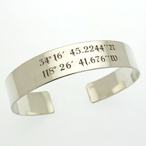Personalized Sterling Silver Cuff Bracelet for Men - Custom Engraved Gift for Boyfriend's Birthday, Anniversary & Special Occasions | Unique DIY Quote Bracelet for Him | Perfect for Date Nights, Weddings & Everyday Wear