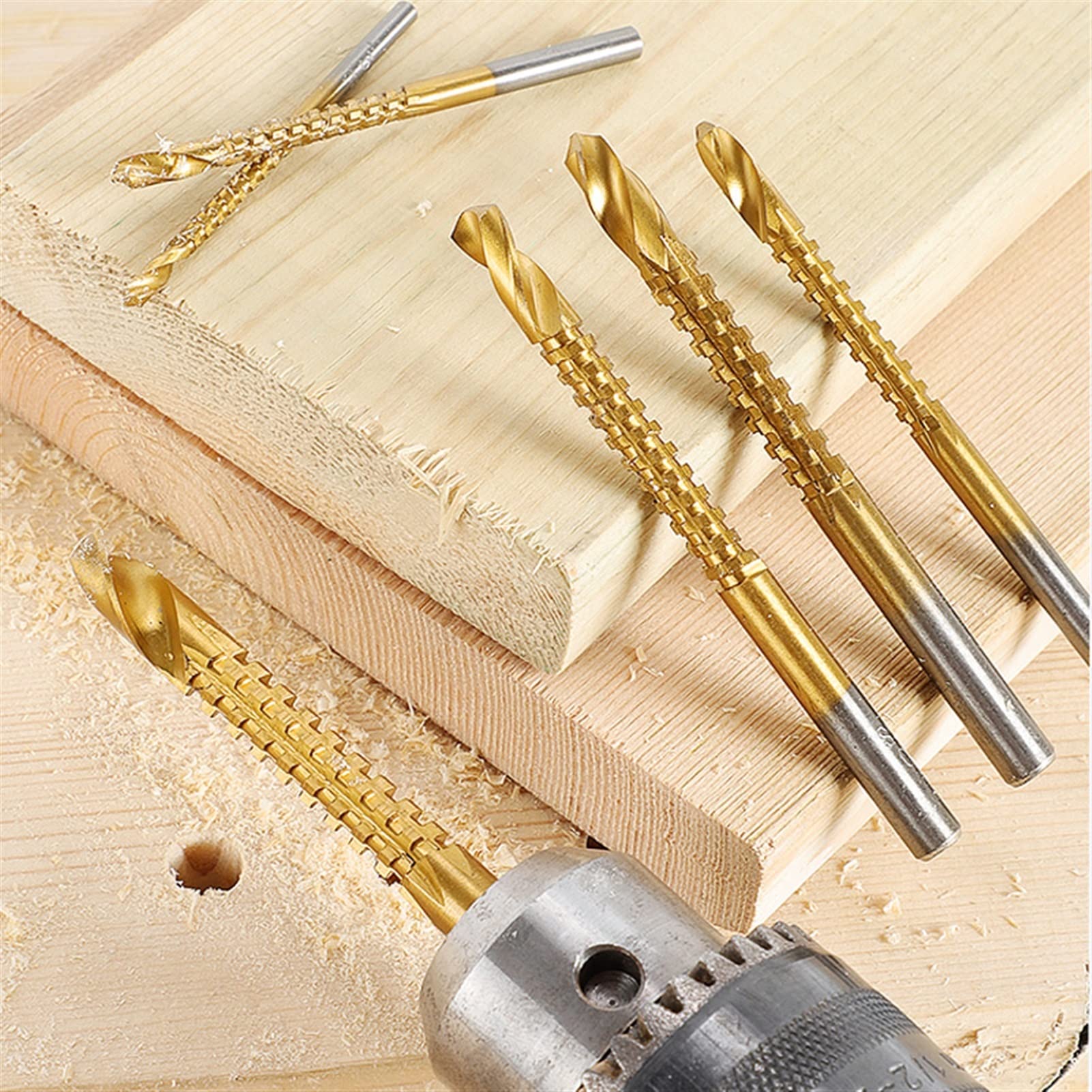 DOLUNTO 3/6Pcs Cobalt Drill Bit Set - High Speed Steel Spiral Screw Metric Tap Twist Drill Bits for Metal, Wood, Plastic - Perfect for DIY, Construction & Home Improvement Projects (6PCS)