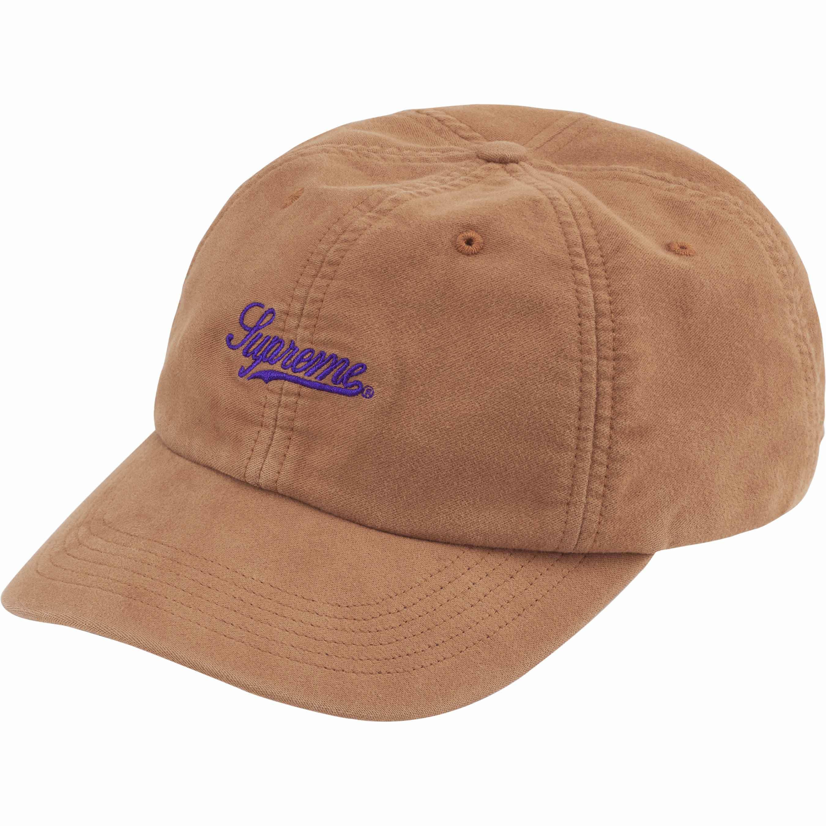 Supreme Lightweight Moleskin 6-Panel Brown Hat - Casual Streetwear & Outdoor Sun Protection Cap for Men and Women