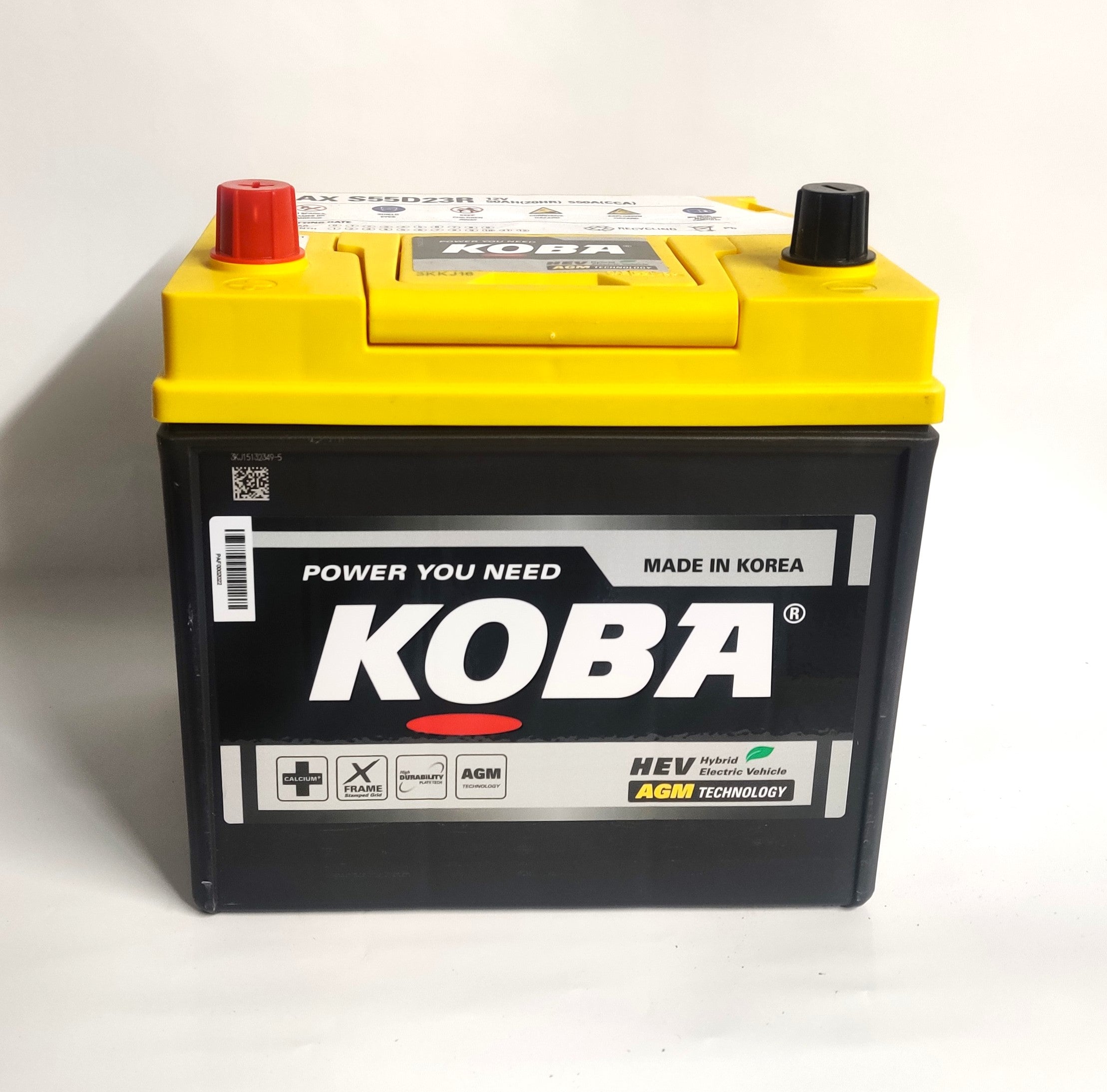 KOBA 55D23RAGM Hybrid Car Battery - High Performance Replacement Battery for Toyota, Honda & Lexus Hybrid Vehicles - Perfect for City Commuting & Eco-Friendly Driving