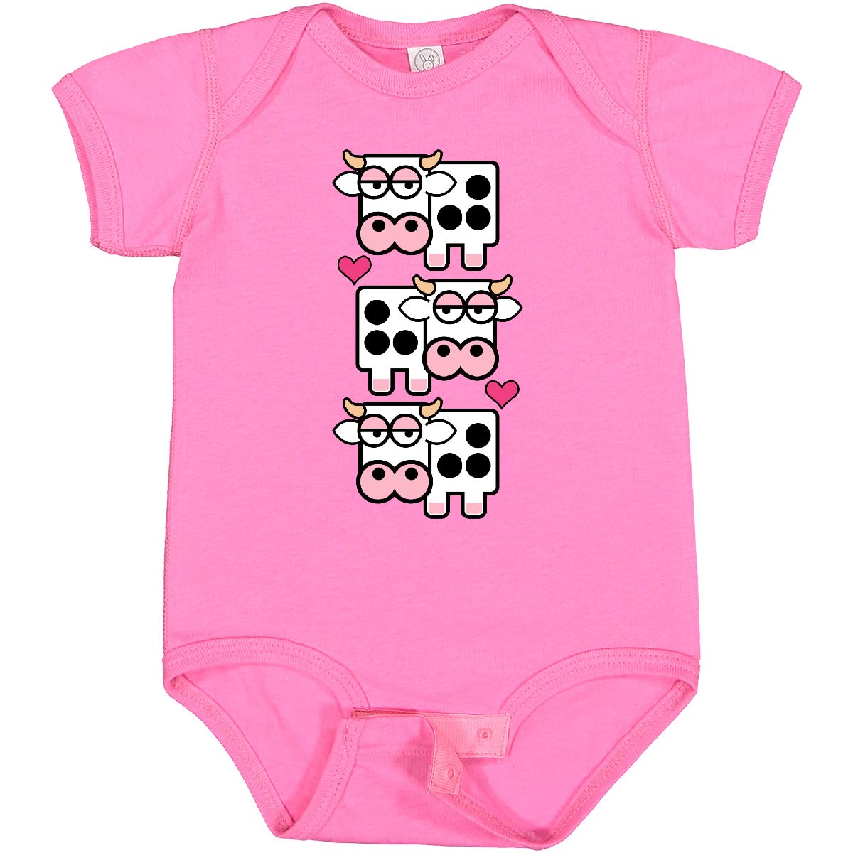 Inktastic Farm Animals Cow Baby Bodysuit - Soft Cotton Cute Farm-Themed Outfit for Newborns & Infants | Perfect for Playdates, Photo Shoots & Farm Visits
