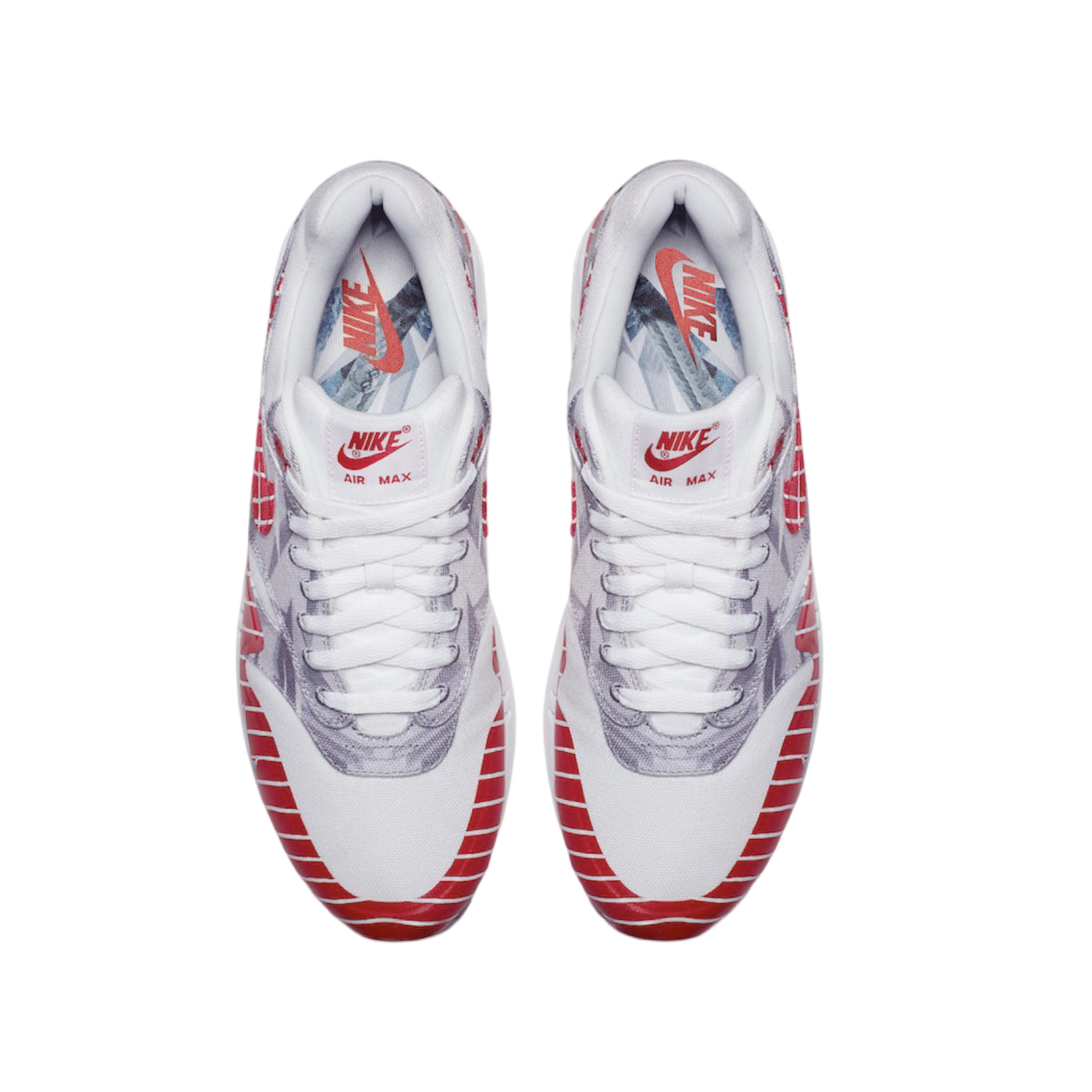 Nike Air Max 1 x Wasafu Los Primeros Sneakers - Nomad White & University Red | Men's Running Shoes for Gym, Workout & Casual Wear