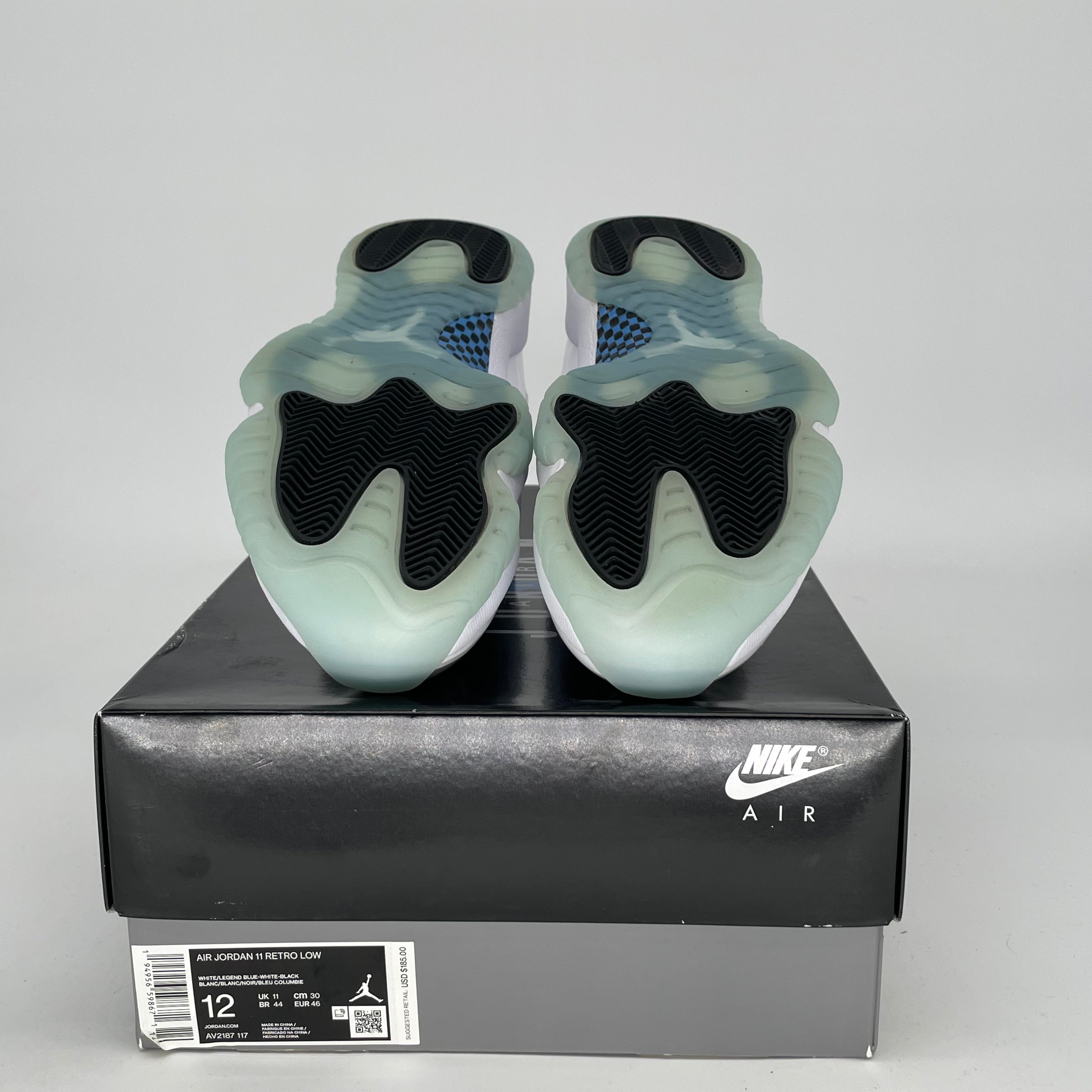 Air Jordan 11 Low Legend Blue Men's Basketball Shoes Size 12 (AV2187-117) - Retro Sneakers for Casual Wear & Sports Performance