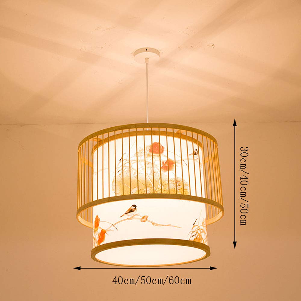 Chinese Style Bamboo Chandelier - Handcrafted Zen Ceiling Lamp for Tea Rooms, Japanese Restaurants, Hot Pot Dining & B&B Decor - Southeast Asian Inspired Bamboo Lighting Installation for Cozy Ambiance