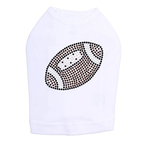 Sparkling Brown Football Rhinestone Tank Top for Women - Multiple Colors Available - Perfect for Game Day, Parties & Sports Events