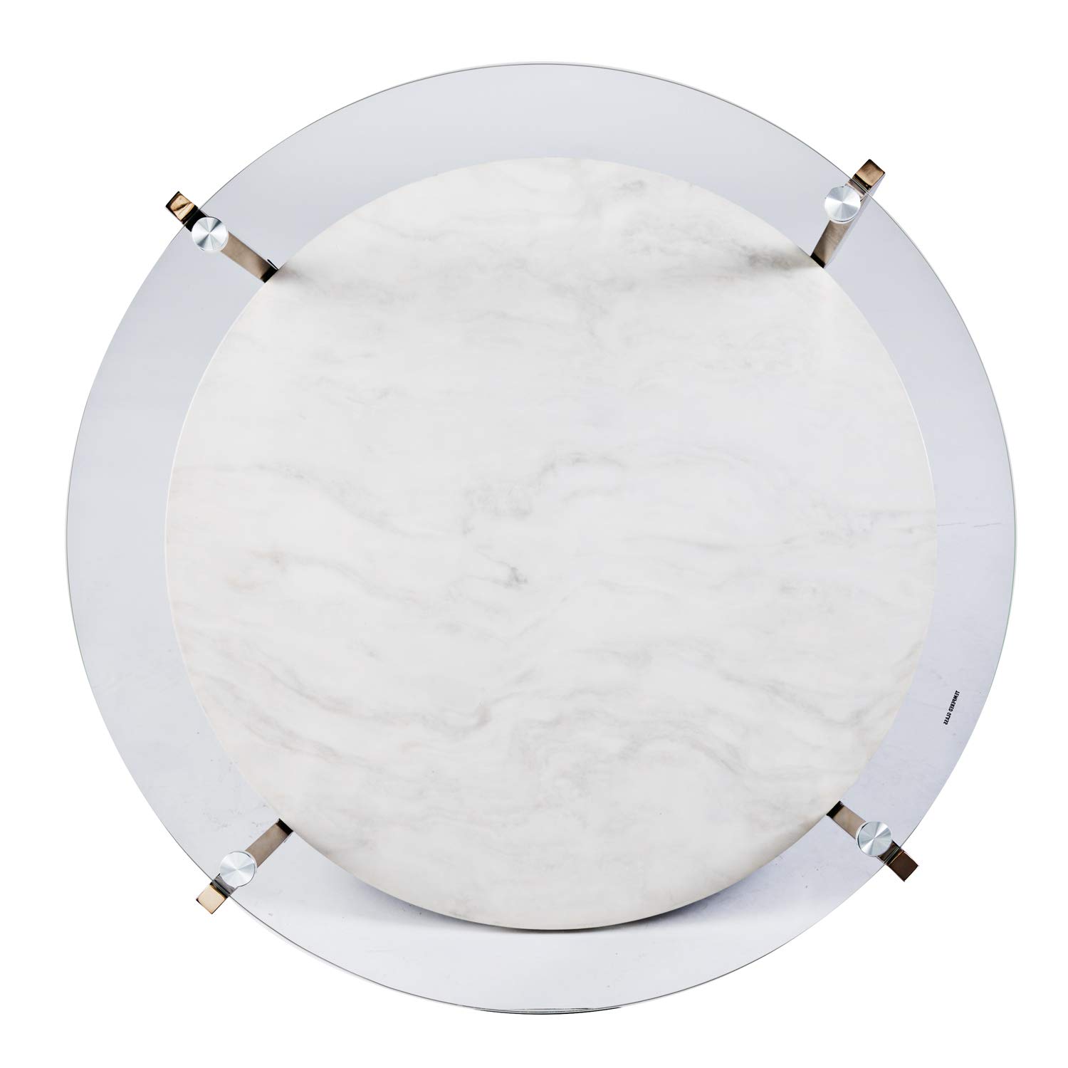 Southern Enterprises Avenida Cocktail Table in Gold - Modern Round Coffee Table for Living Room, Lounge & Patio Decor