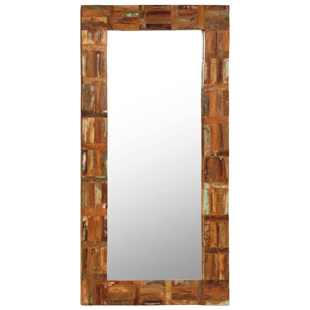 Vintage Reclaimed Wood Wall Mirror 23.6