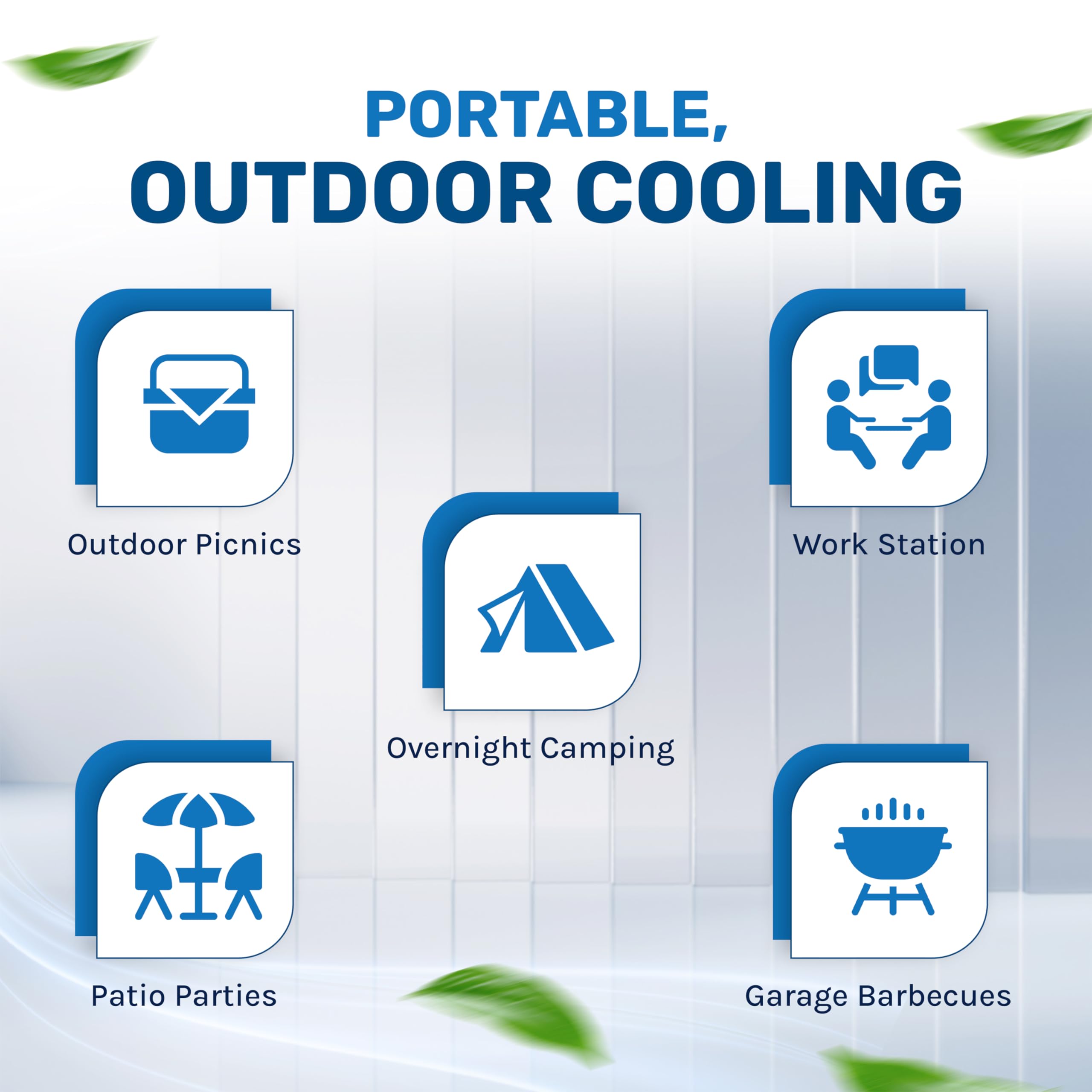 Hessaire MC37M 3100 CFM Portable Evaporative Air Cooler - 3-Speed High Velocity Outdoor Swamp Cooler for 950 sq. ft. Areas - Perfect for Patio, Garage, Warehouse & Backyard Cooling (Gray)