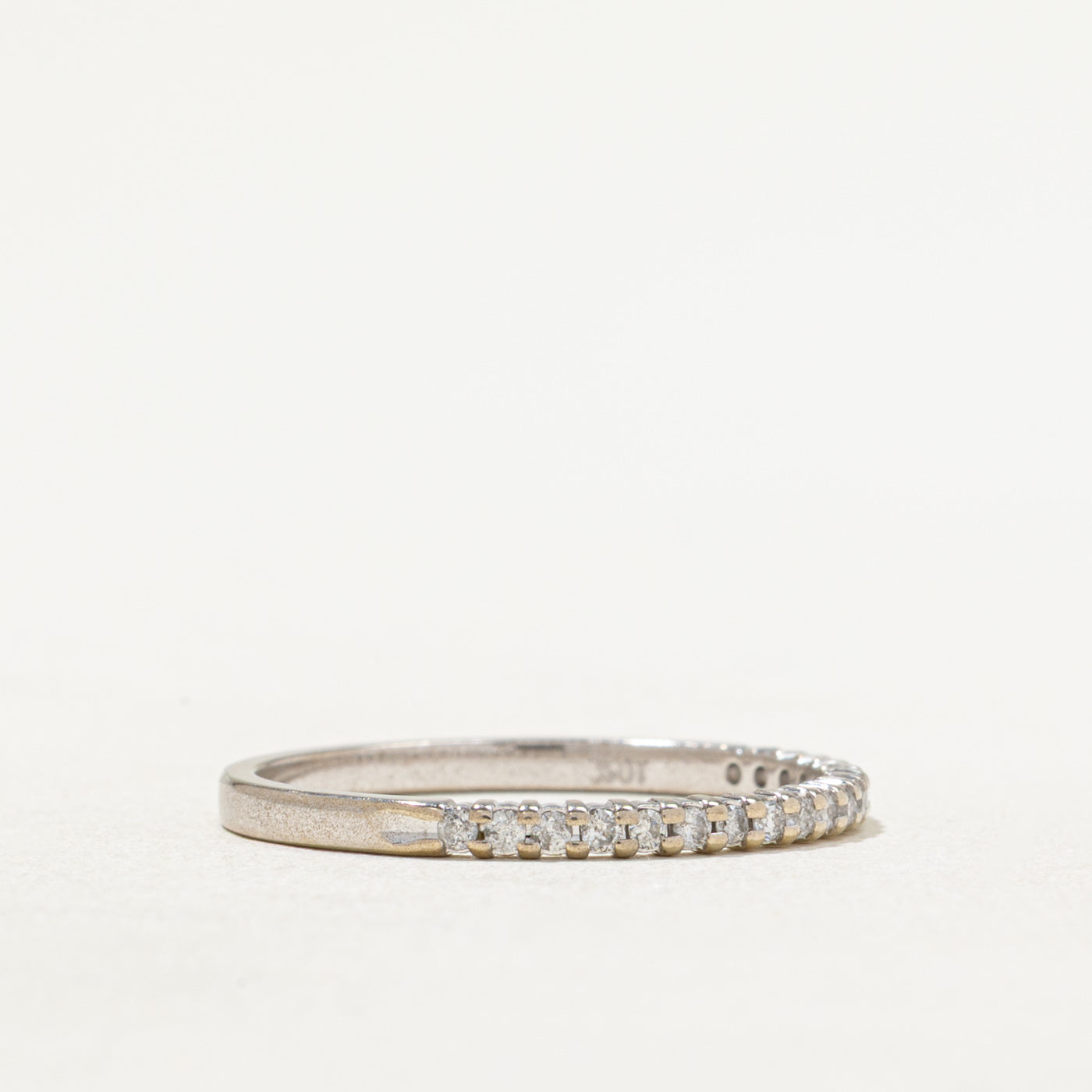 Semi Eternity Diamond Band Ring - 0.15 Carat Total Weight (ctw) - Size 7 - Perfect for Anniversary Gifts, Wedding Bands & Everyday Elegance