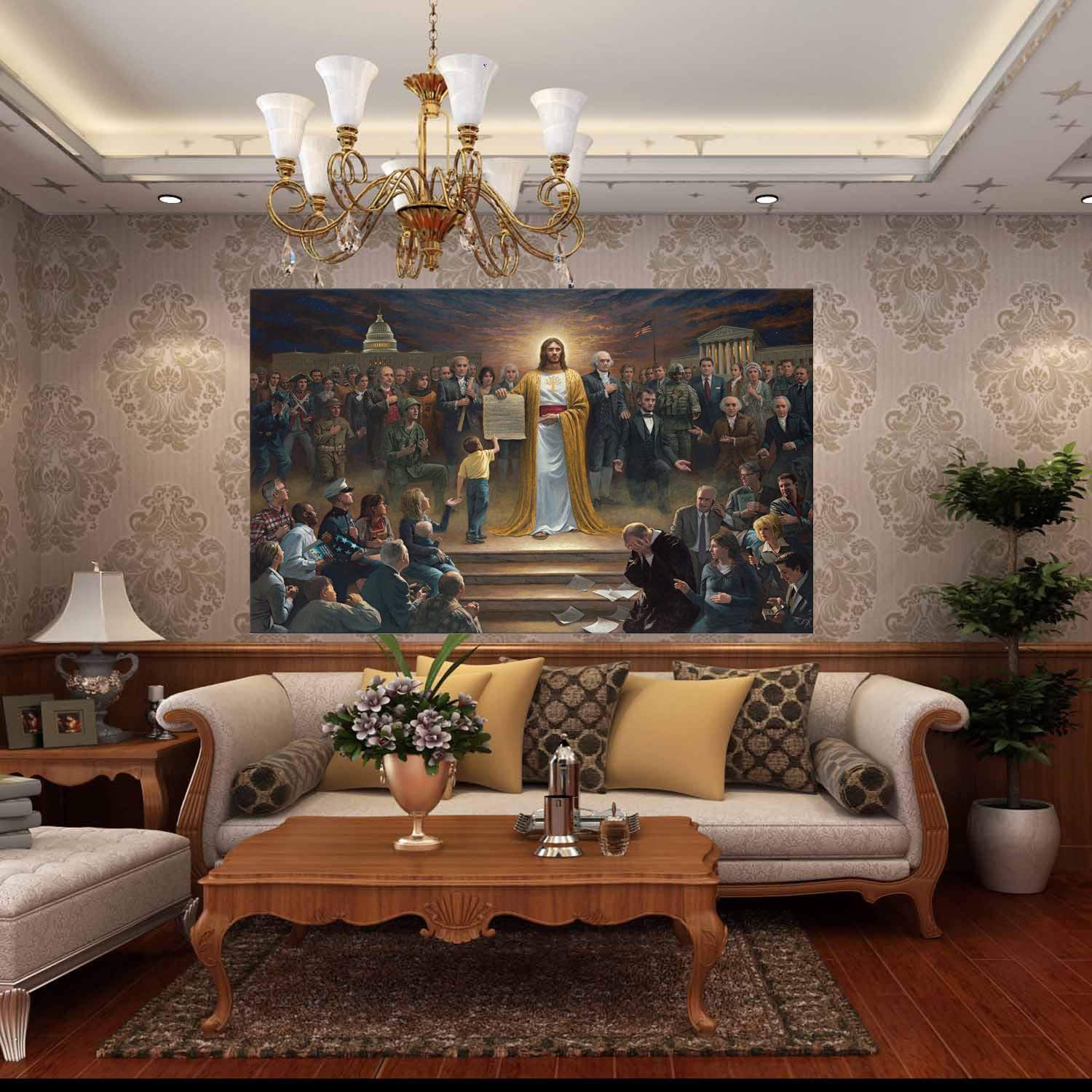Jesus Picture Framed Wall Art - Religious Home Decor for Bedroom, Office & Living Room - Ready to Hang Inspirational Christian Wall Decor - Perfect for Prayer Spaces & Gift Giving
