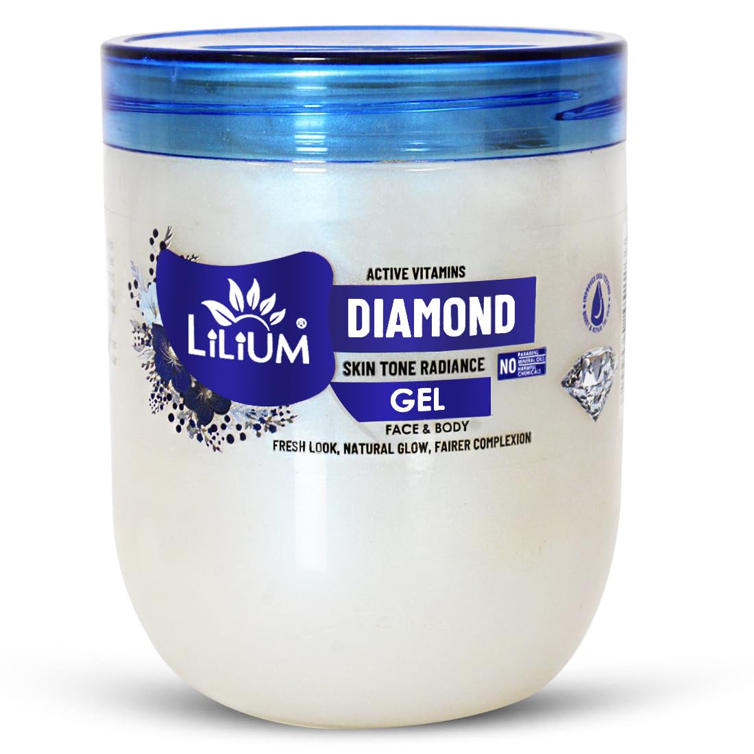 Lilium Diamond Facial Gel 500g - Brightening & Hydrating Face Cream for Glowing Skin | Reduces Pigmentation, Wrinkles & Acne | Natural Radiance Booster for All Skin Types | Perfect for Daily Skincare Routine & Nighttime Moisturizing
