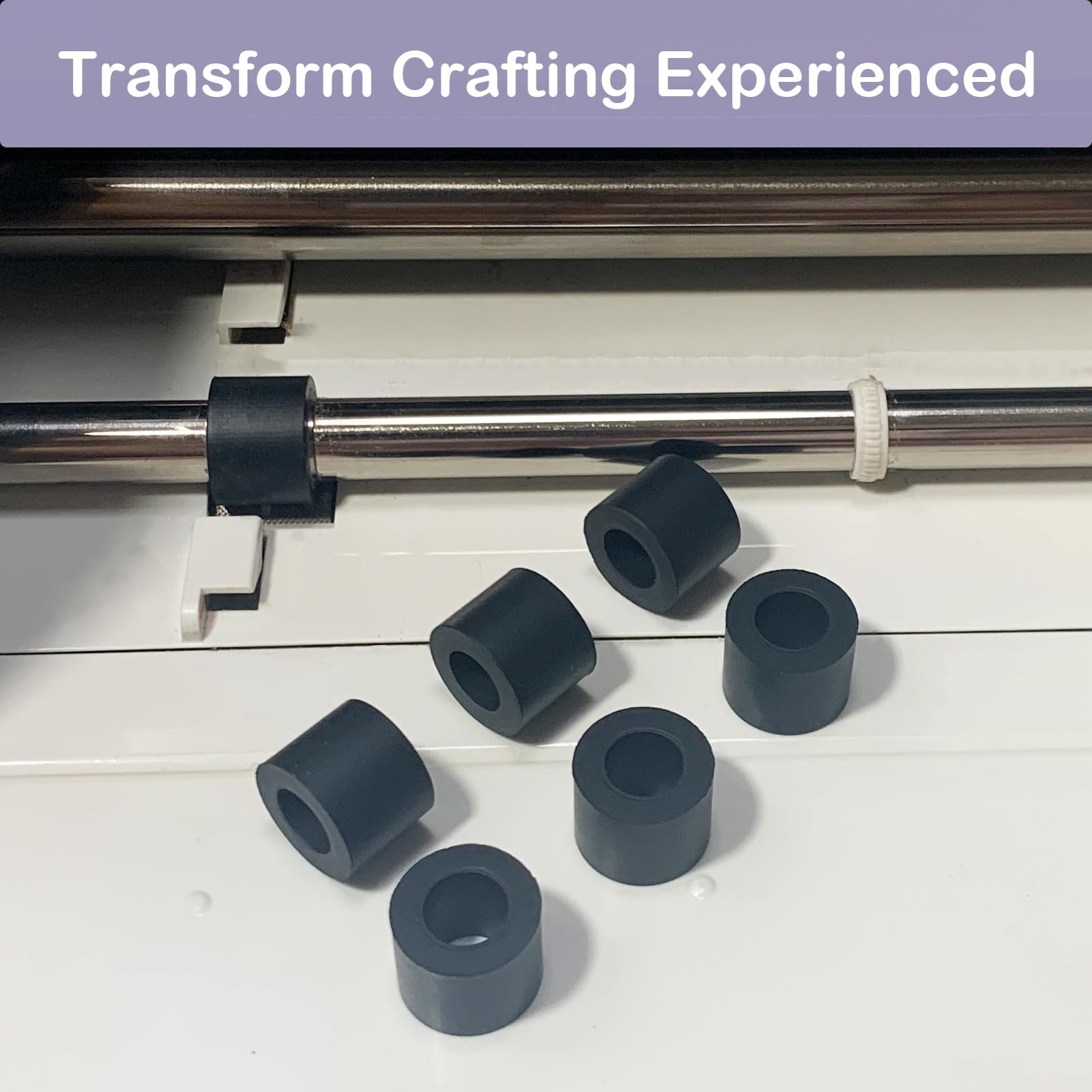 Replacement Rubber Roller for Cricut Maker & Maker 3 - Mat Guide Rollers Repair Parts | DIY Crafting, Scrapbooking & Vinyl Cutting Accessories
