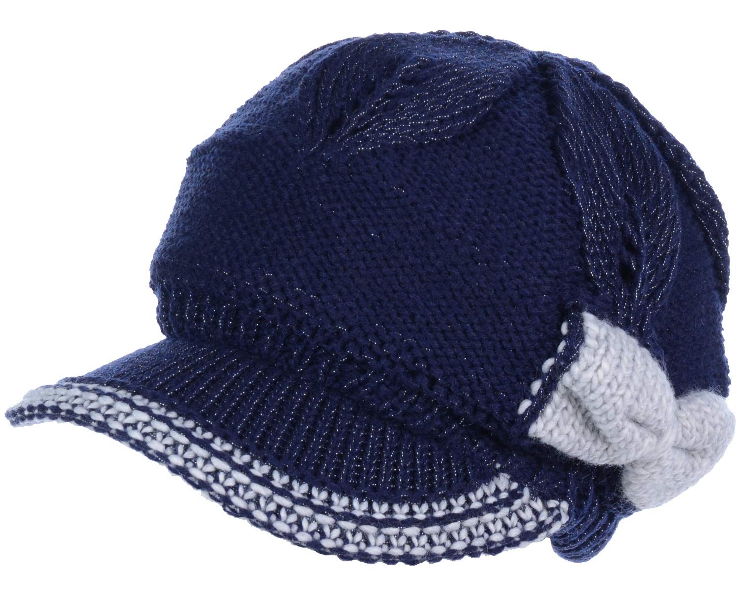 Women's Winter Visor Beanie Hat - Soft Wool Blend Lined Crochet Knit Cap for Cold Weather - Perfect for Skiing, Snowboarding & Outdoor Activities