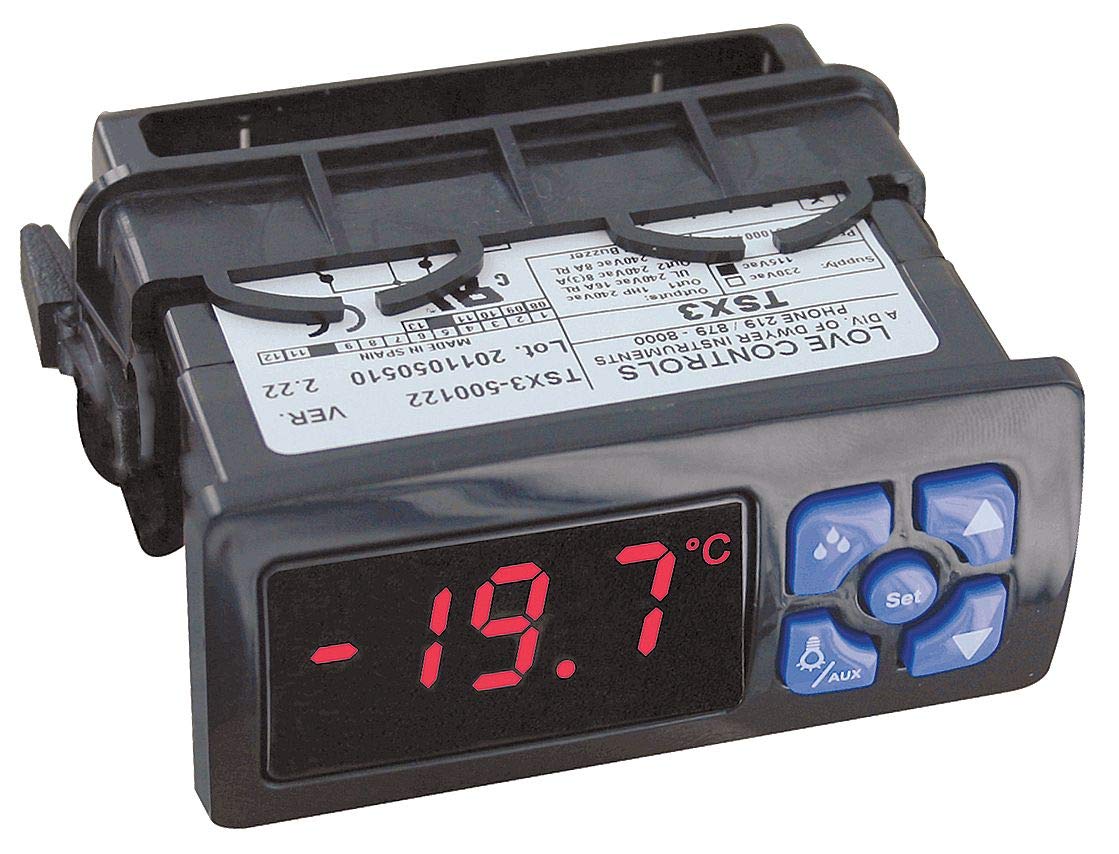 Digital Temperature Switch TS3-50040 with SPDT Relay Output - 24V AC/DC Power Supply - Ideal for HVAC, Industrial Control & Home Automation Systems
