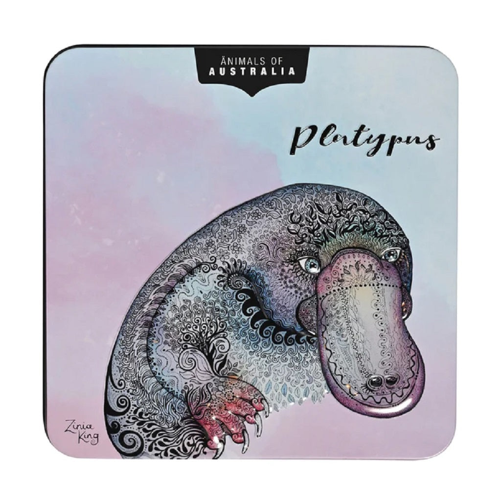 Banksia Red Animals of Australia Platypus Tin - Macadamia Butter Finger Biscuits 150g | Premium Australian Cookies for Gifts, Tea Time & Snacking