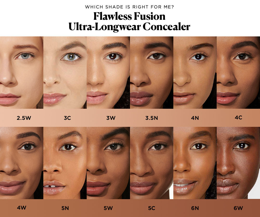 Flawless Fusion Ultra Longwear Concealer - Full Coverage, Waterproof & Crease-Proof - Best for Dark Circles, Blemishes & Under Eye Brightening (Perfect for Everyday Makeup & Special Occasions)