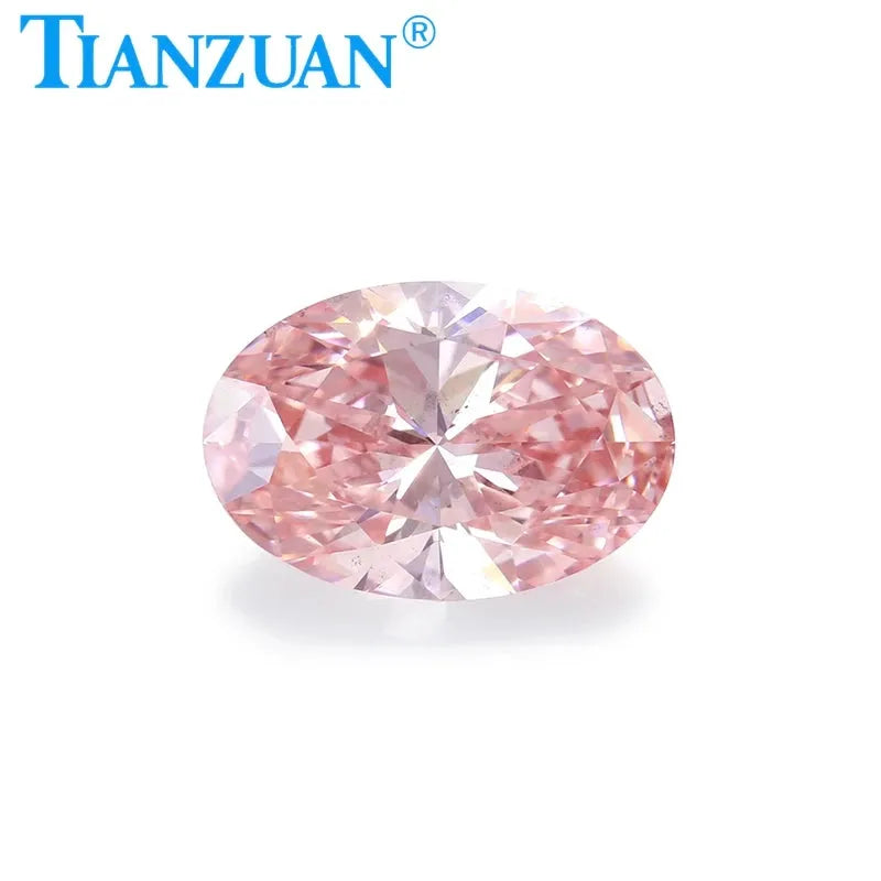 1.581CT VS2 Lab Grown Oval CVD Diamond - Fancy Intense Pink Color, 2EX Cut, GEMID Certified Loose Gemstone | Engagement Rings, Wedding Bands, Fine Jewelry Making