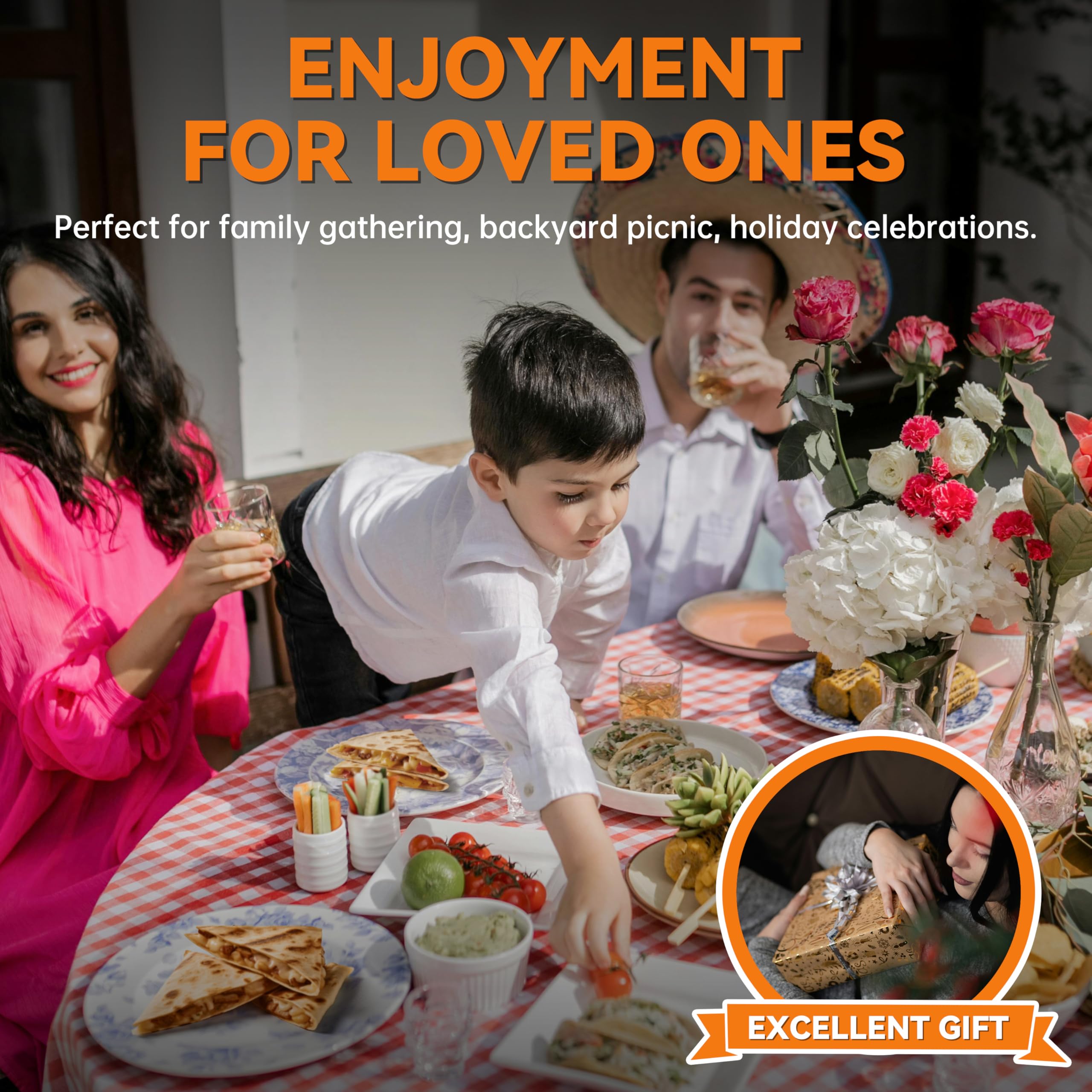 Baker's Friend Electric Quesadilla Maker - 9.5 Inch Non-Stick Surface with Extra Stuffing Design, 6-Wedge Easy Slice, Non-Slip Feet - Perfect for Grilled Cheese, Quesadillas & Quick Snacks at Home or Parties