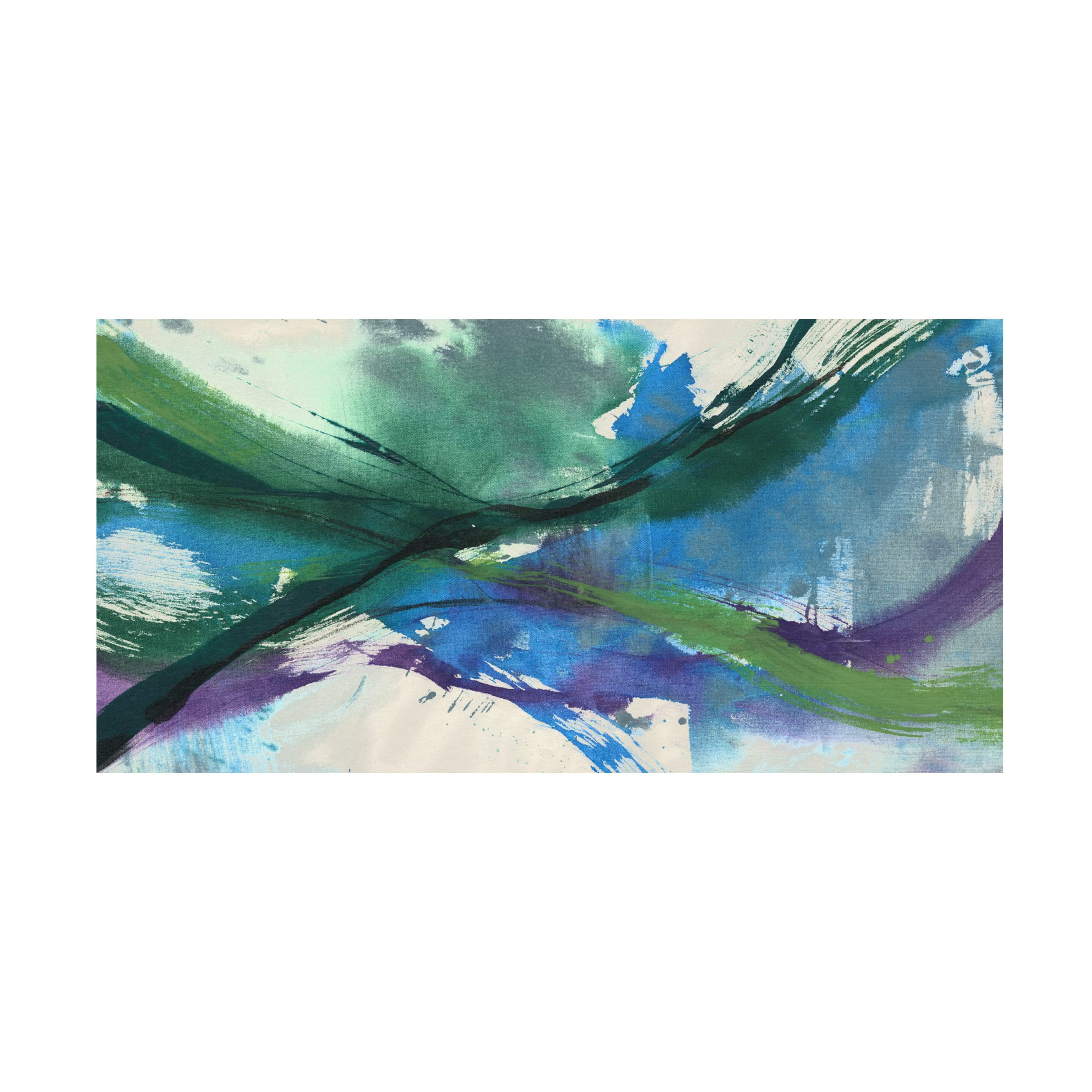Jennifer Goldberger 'Undulating Citron I' Canvas Wall Art Print - Modern Abstract Painting for Living Room, Bedroom & Office Decor