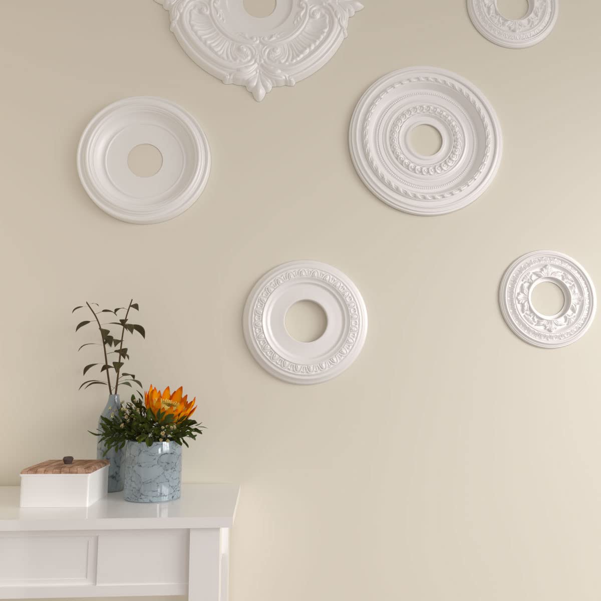 Ekena Millwork CM12JAPCC Jackson Ceiling Medallion - 12 1/4