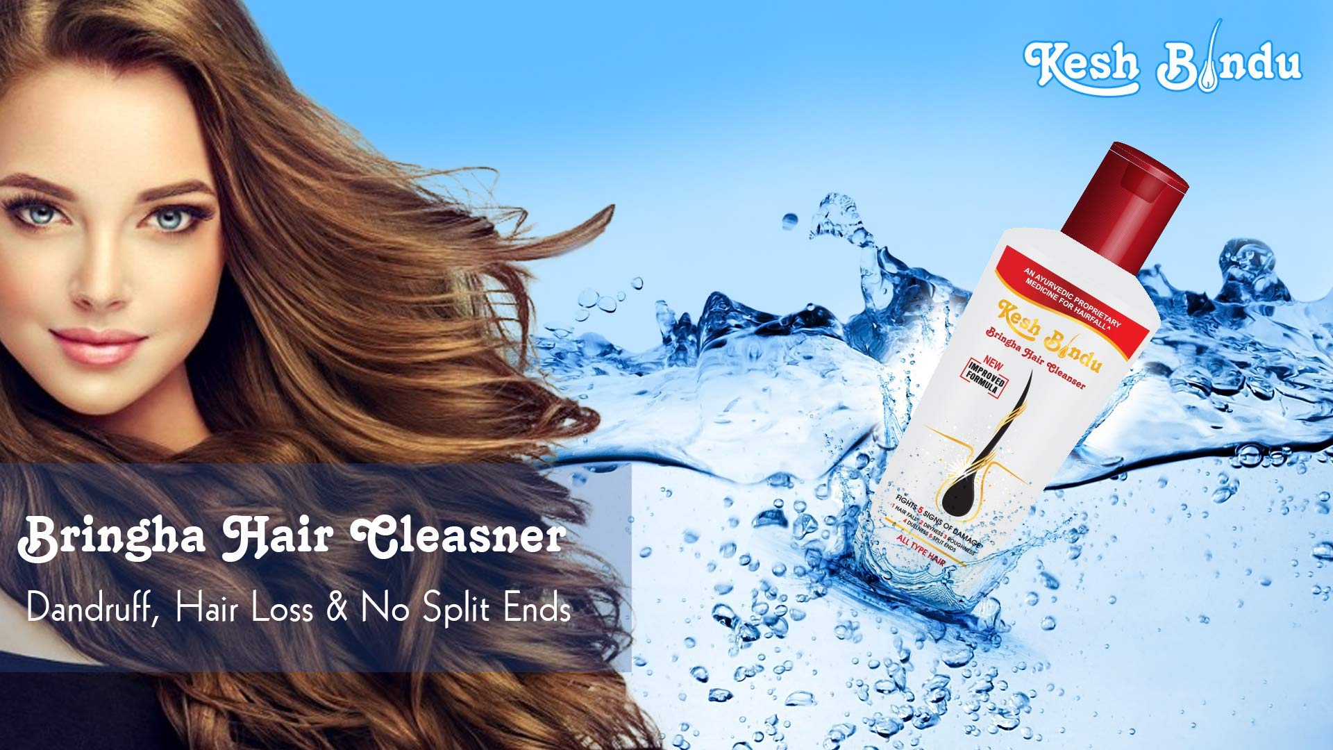 KESHBINDU Anti Hairfall Bringha Shampoo (100ml) - Ayurvedic Scalp & Hair Treatment for Thicker, Stronger Hair | Reduces Breakage & Promotes Growth | Ideal for Daily Use & Hair Care Routine