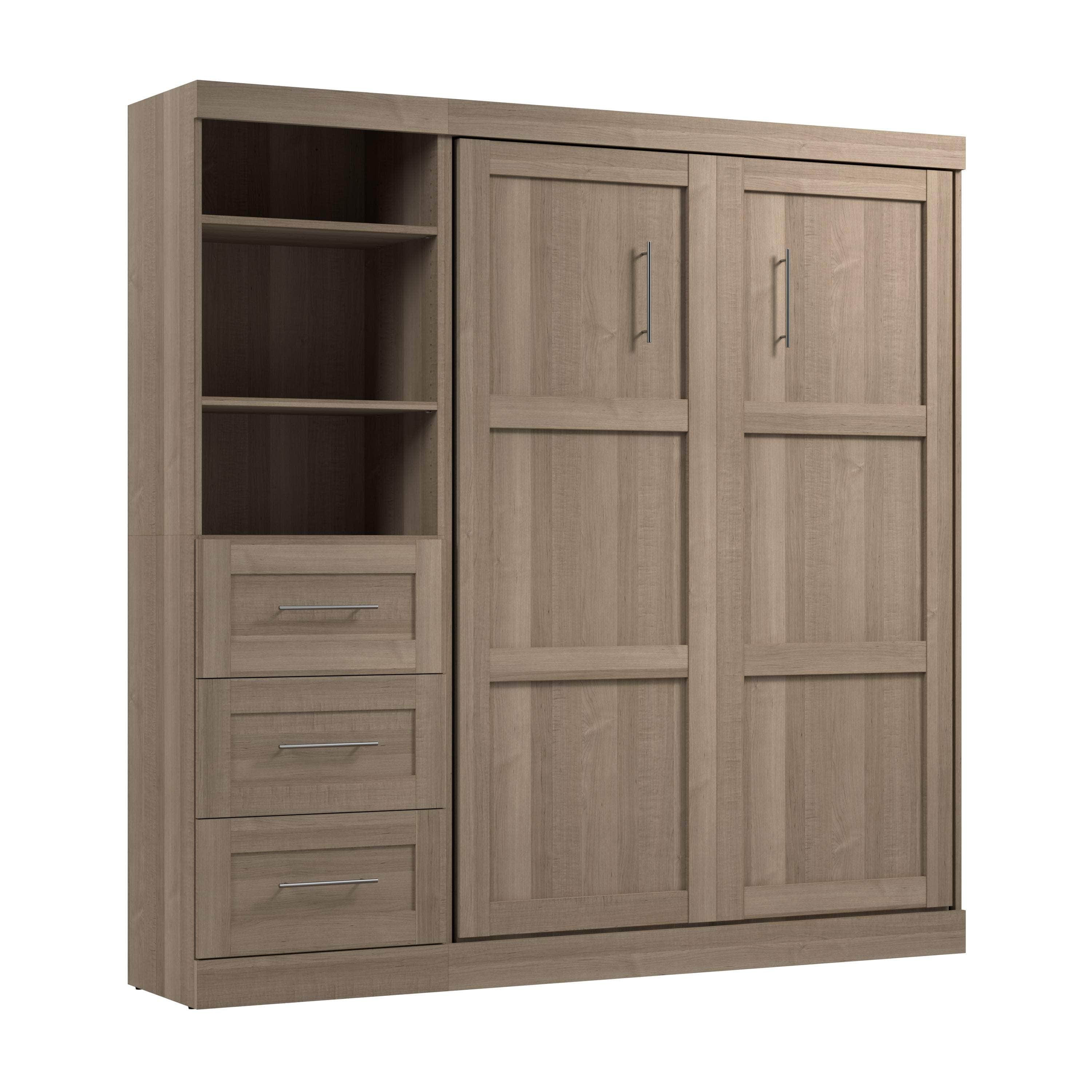 Pur Full Murphy Wall Bed with Storage Drawers - 84