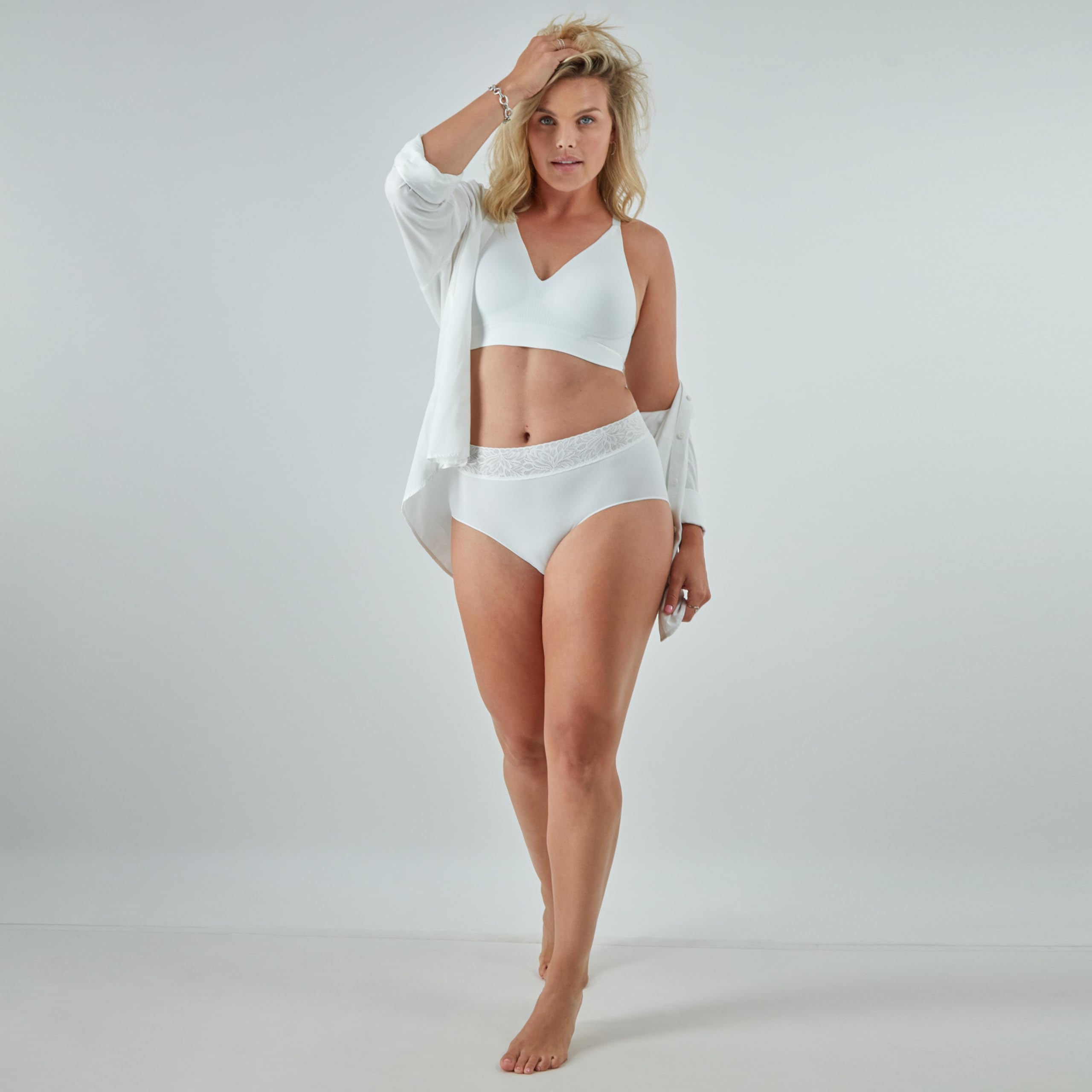 Bali Women's Underwear Brief 3-Pack - Seamless Panties with Lace Trim, Comfortable & Breathable Cotton Underwear for Everyday Wear | Perfect for Work, Yoga & Sleep