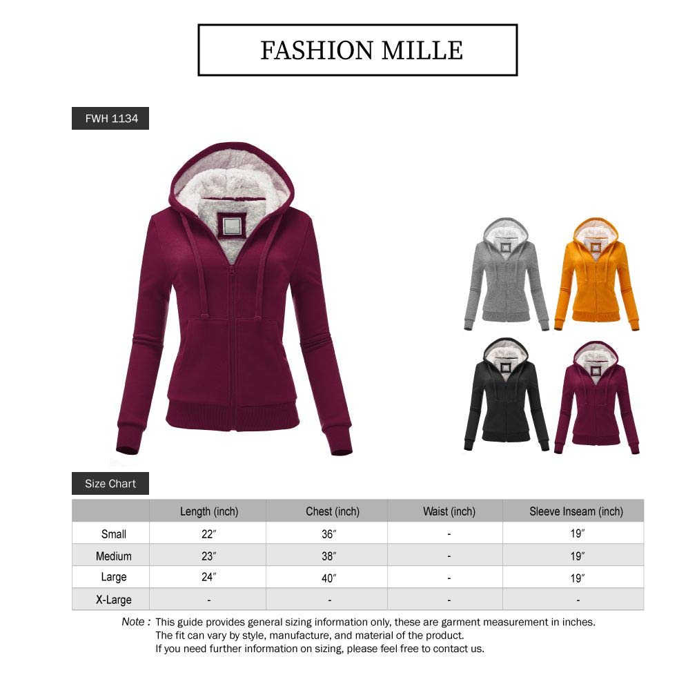 FashionMille Women's Sherpa Jacket - Cozy Fleece Lined Winter Coat for Outdoor Activities, Casual Wear & Cold Weather Fashion