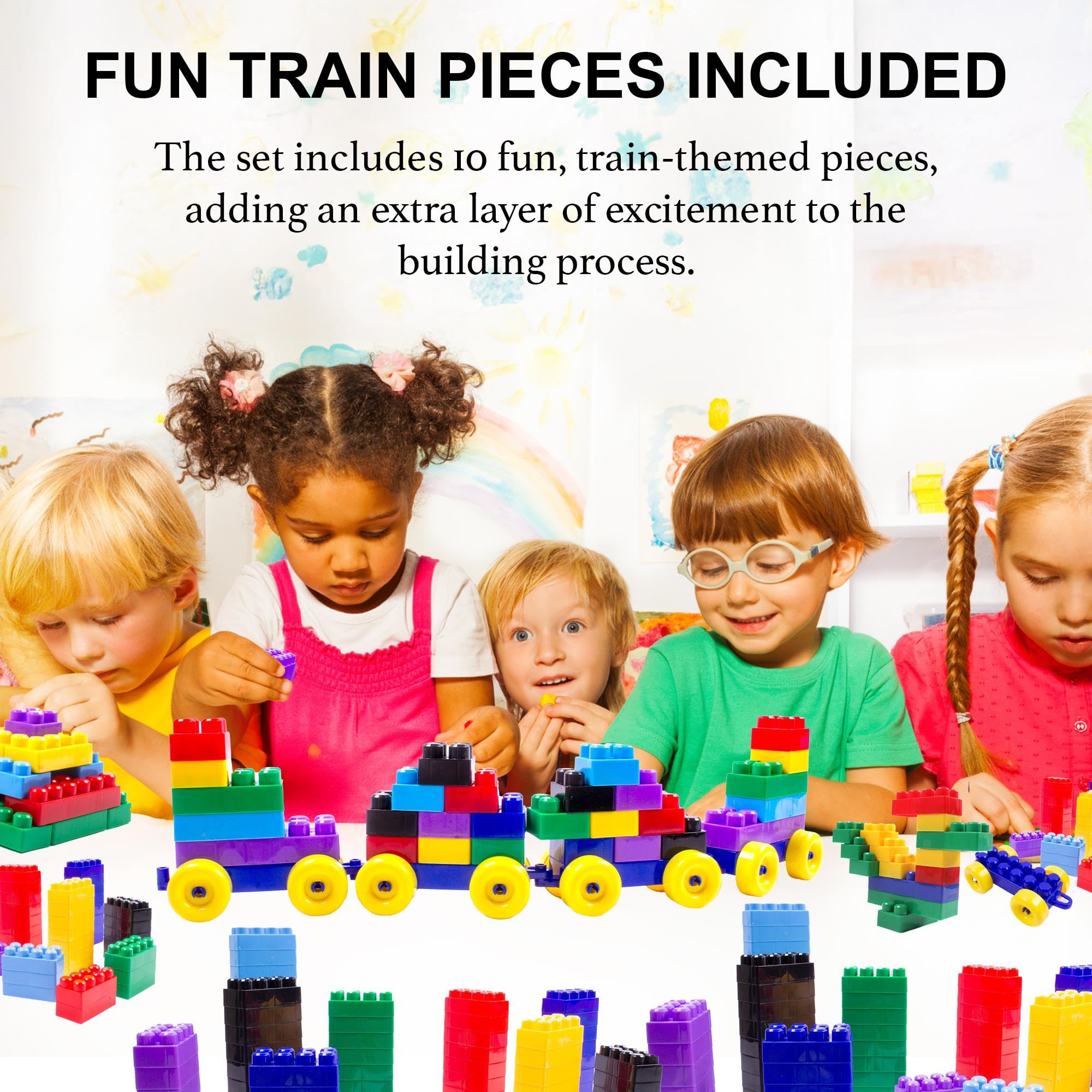 STEM Building Blocks for Toddlers (300 Pcs) - Educational Stacking Toys for Kids Ages 3+ | Perfect for Montessori Learning & Birthday Gifts