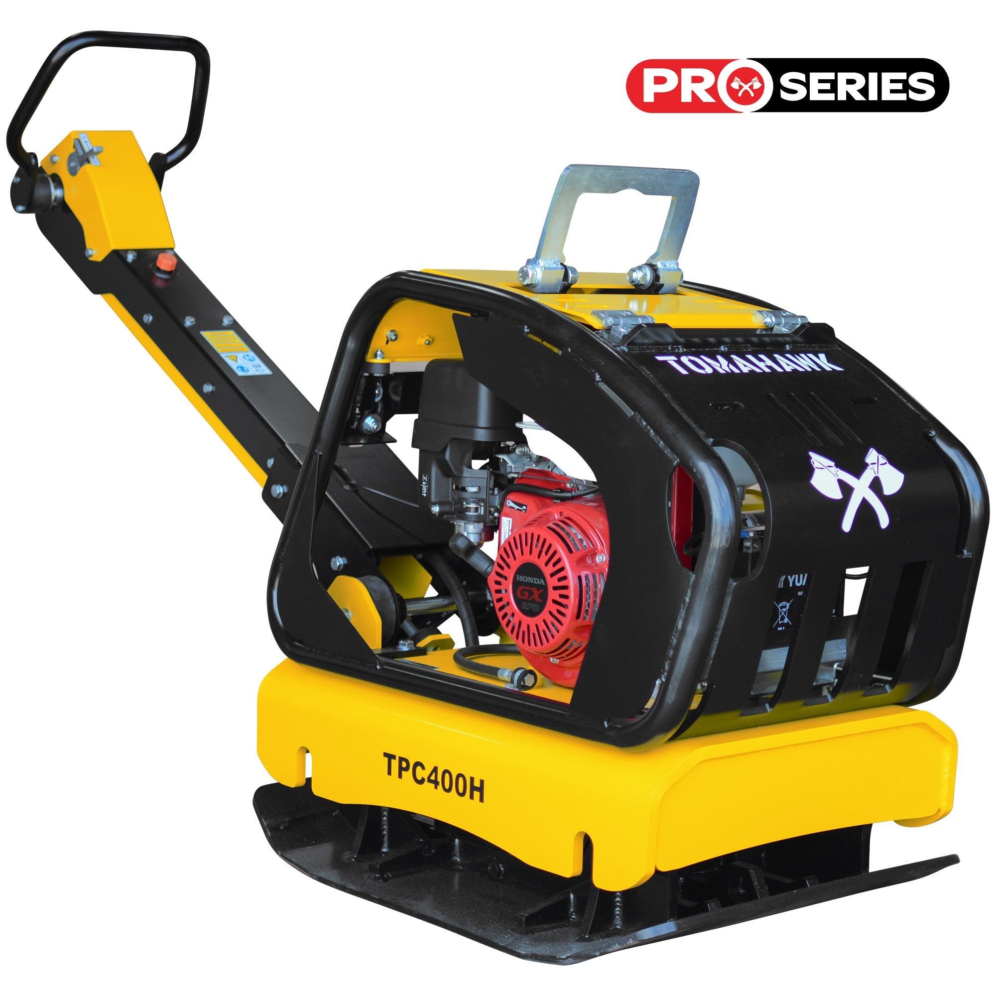 Honda GX270 9HP Reverse Plate Compactor with Electric Start - 11,690 lbs/ft² Compaction Force for Granular & Cohesive Soils - Ideal for Landscaping, Road Construction & Driveway Compaction