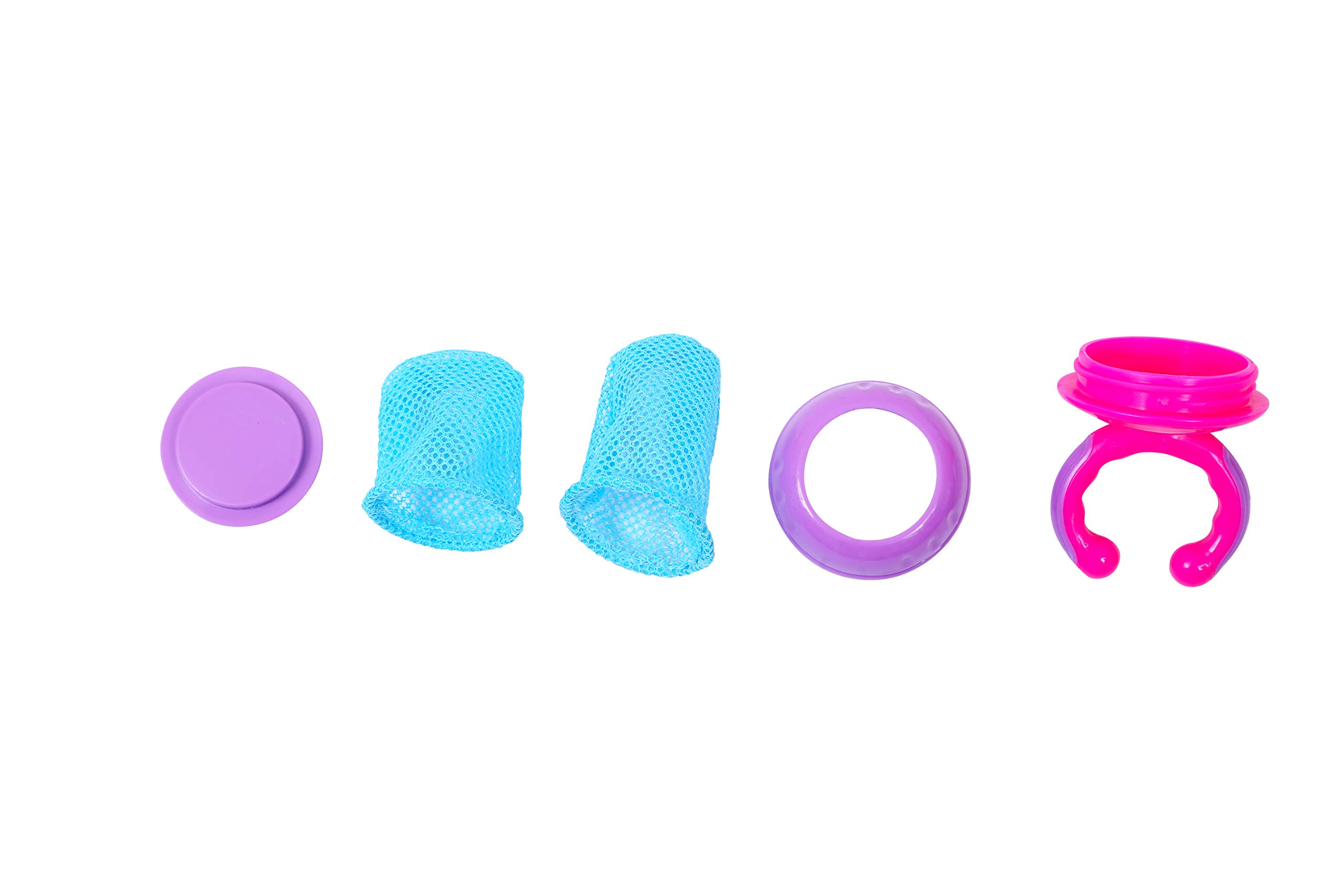 BPA-Free Baby Fruit & Food Feeder with 2 Mesh Pouches - Safe Teething Nibbler for Infants (Pink) | Perfect for On-the-Go Snacking & Soothing Sore Gums