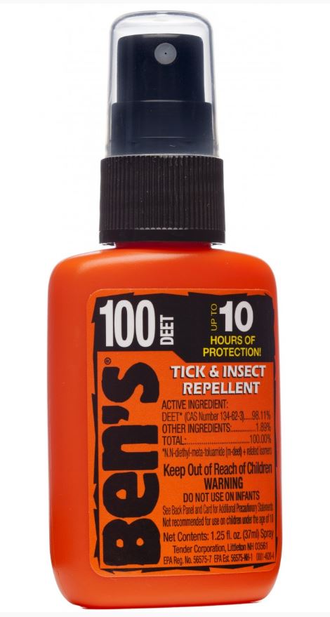 100 Max Deet Tick & Insect Repellent Spray - 1.25 oz | Powerful Bug Spray for Outdoor Activities, Camping, Hiking & Travel | Long-Lasting Protection Against Mosquitoes, Ticks & Bugs