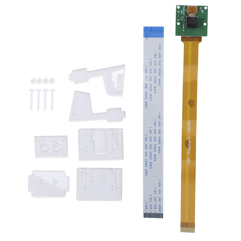 1.5MP High-Resolution Camera Kit for Raspberry Pi 3/Zero W/1.3 - Mini Camera Module with Mount Stand, Cable & Complete Tools (15cm) - Perfect for DIY Projects, Home Security & STEM Education