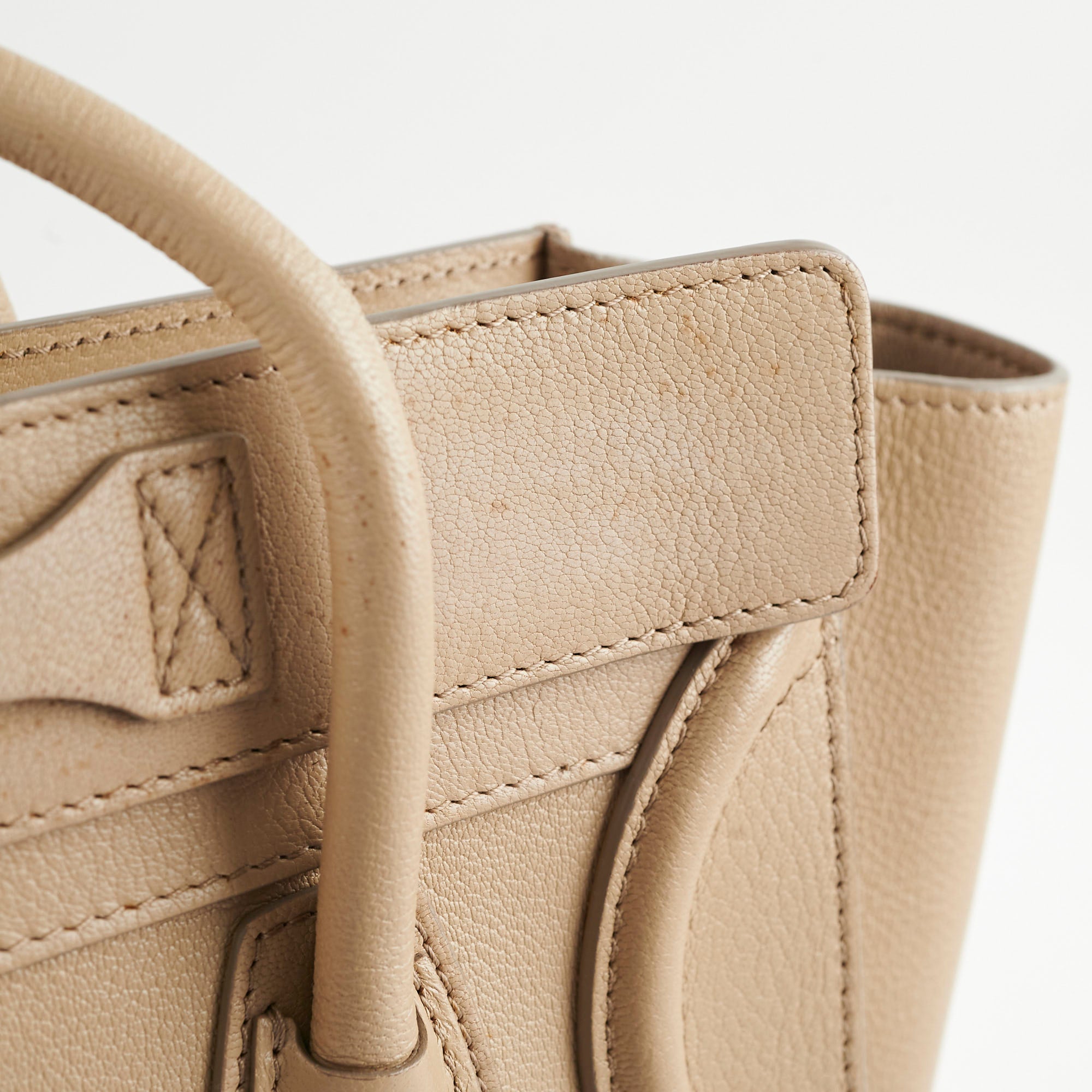 Celine Micro Luggage Dune Handbag - Premium Leather Crossbody Bag for Women | Perfect for Work, Travel & Everyday Use