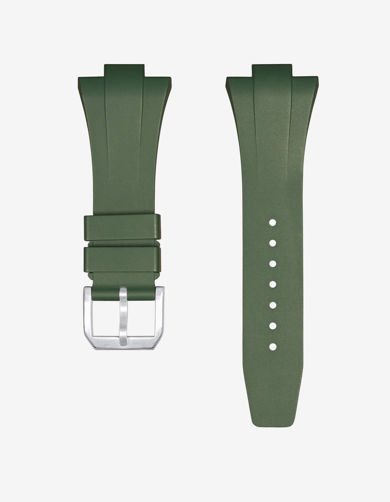 Premium FKM Rubber Strap for Tissot PRX Powermatic 80 Watch - 40mm Green Replacement Band - Durable & Comfortable for Sports, Outdoor & Everyday Wear