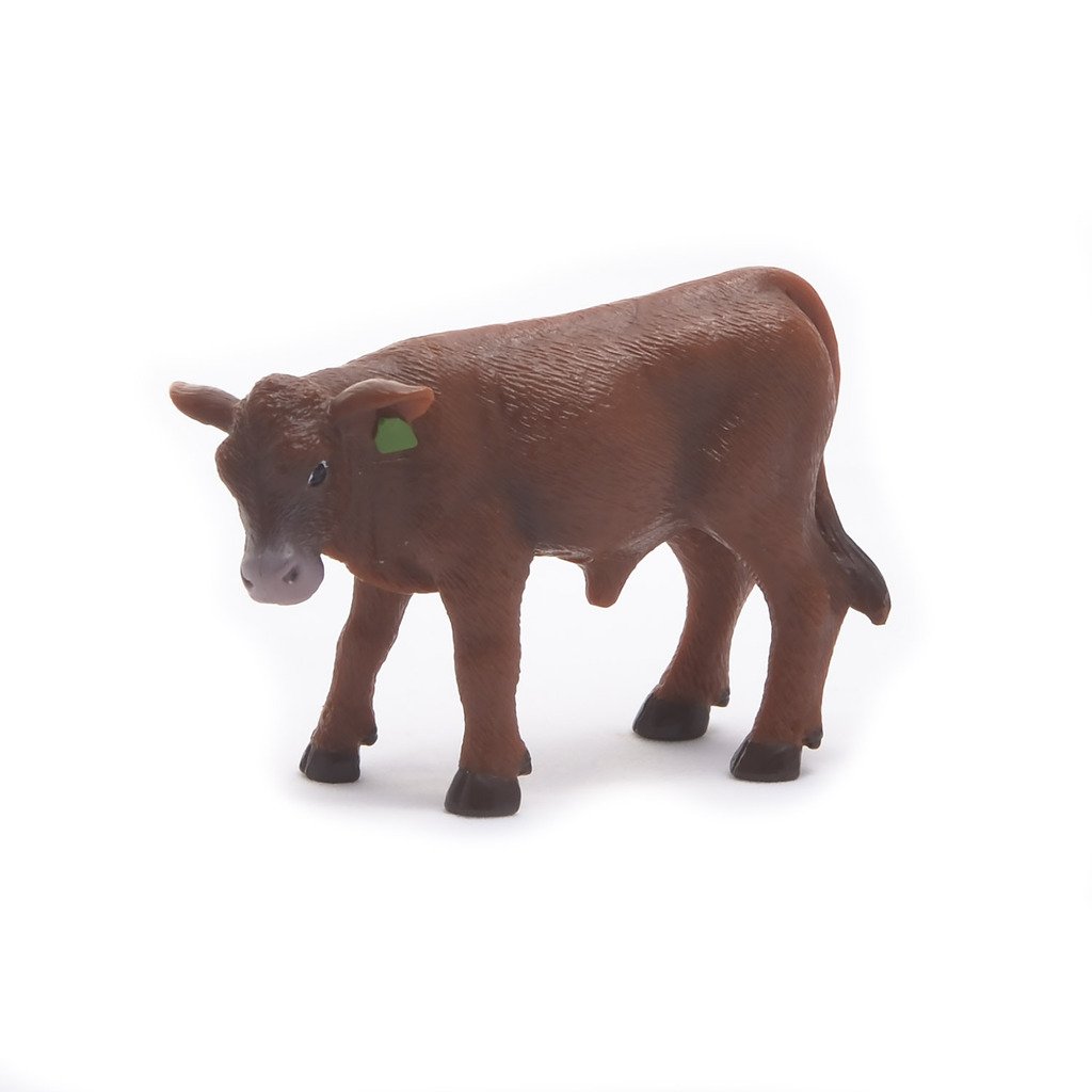 Little Buster Toys Angus Calf - 1/16 Scale Realistic Red Angus Calf Figure for Farm Animal Collectors & Educational Play