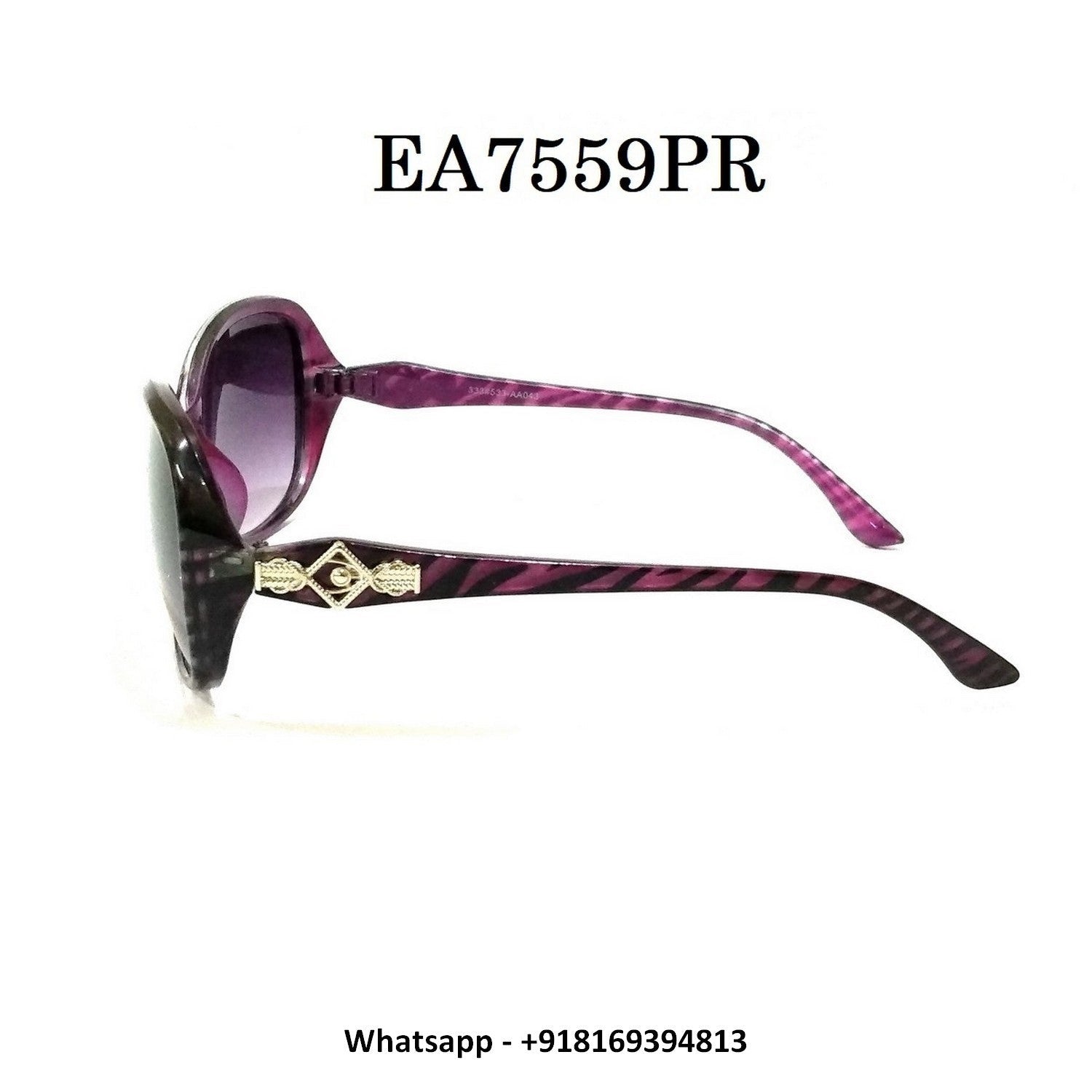 Stylish Purple Sunglasses for Women - Trendy UV Protection Shades EA7559PR - Perfect for Outdoor Activities, Beach & Driving