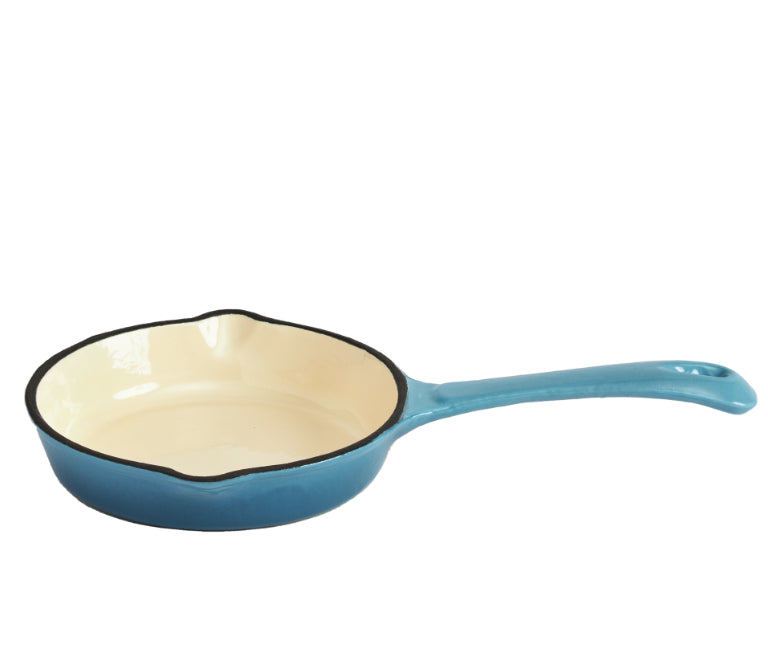 Premium Enameled Cast Iron 6.5-Quart Skillet - Agave Green - Durable Oven-Safe Cookware for Searing, Baking & Stovetop Cooking - Perfect for Family Meals & Entertaining