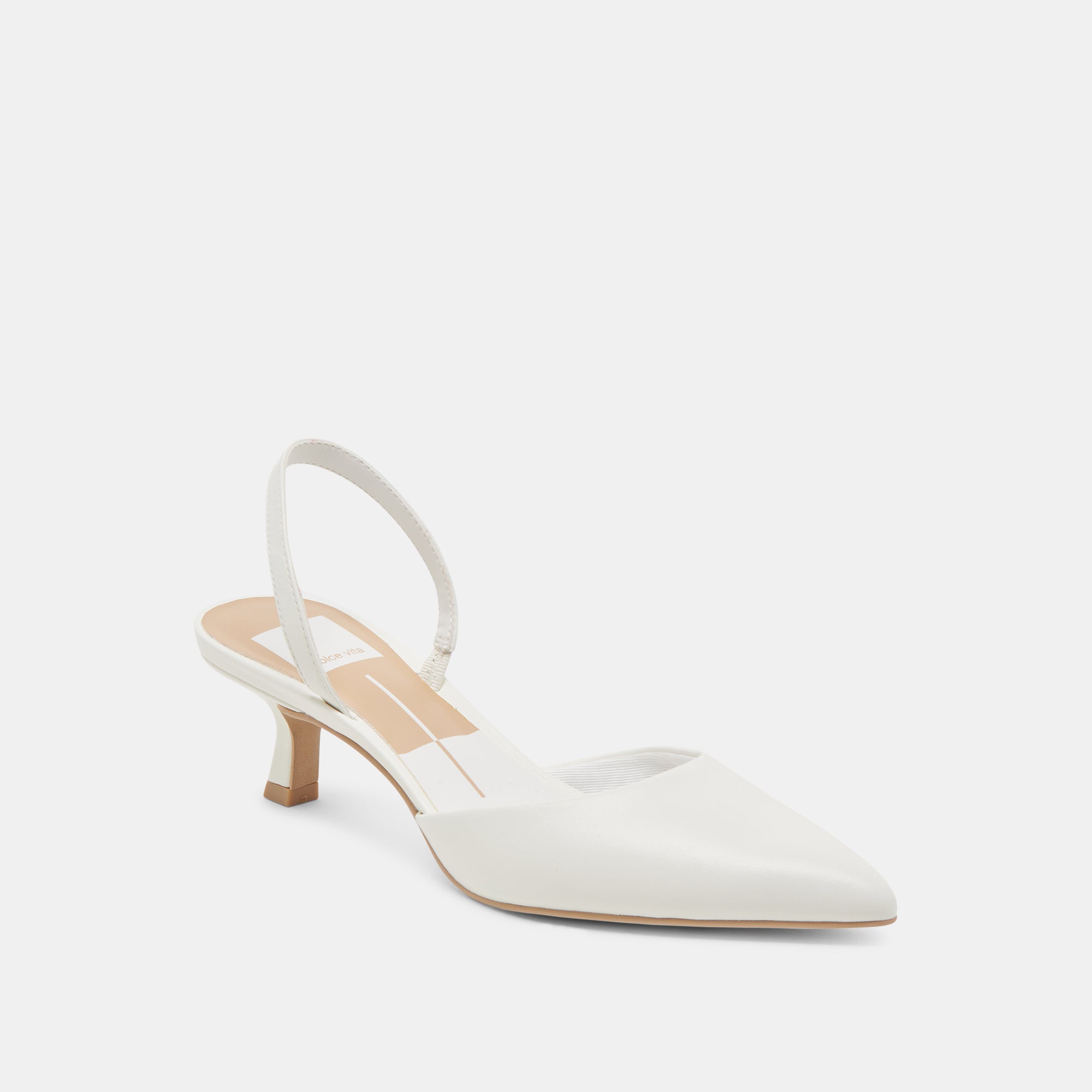 CORSA Women's True White Leather Heels - Stylish High Heel Pumps for Office, Party & Evening Wear