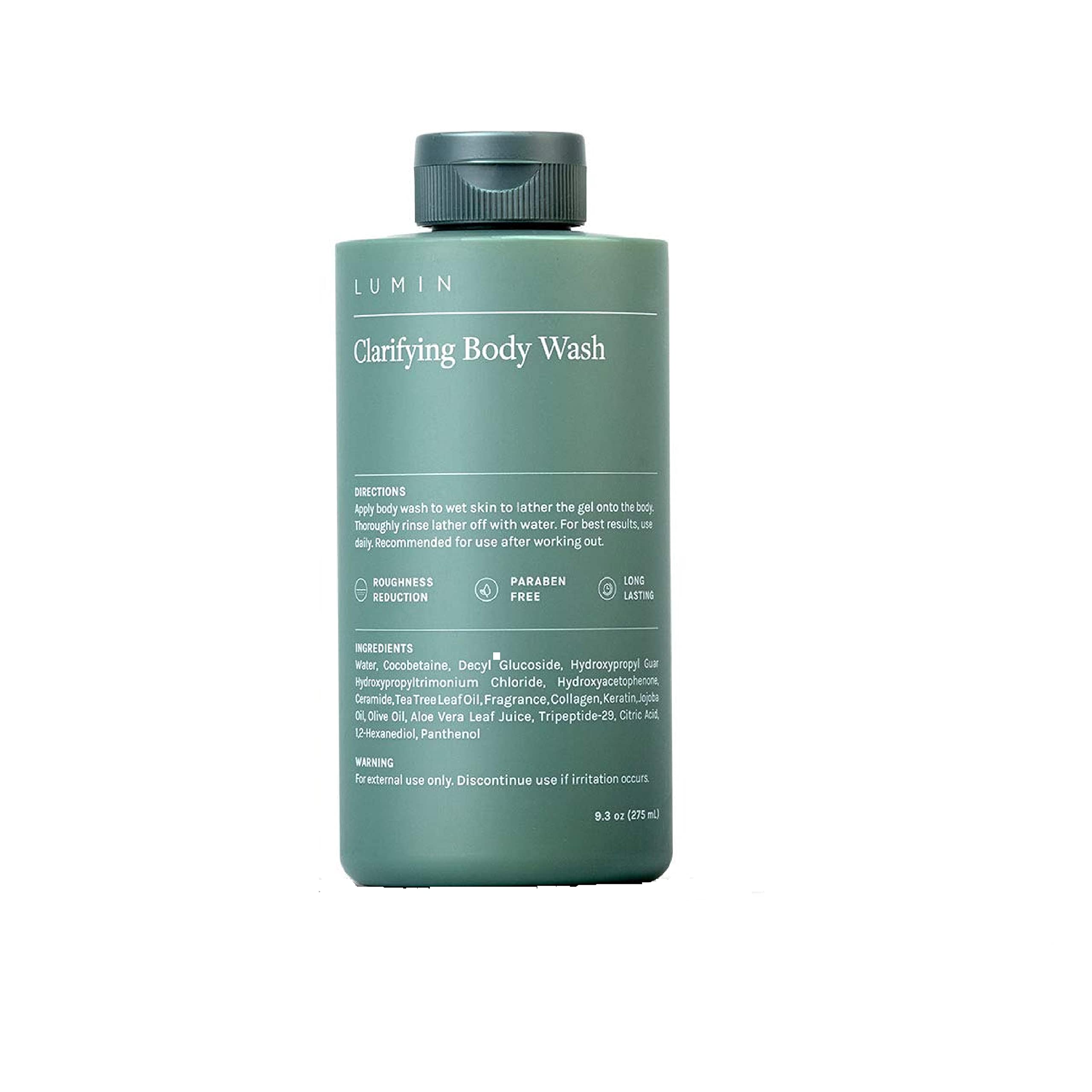 Lumin Clarifying Body Wash 275ml - Deep Cleansing & Exfoliating Shower Gel for Men - Perfect for Post-Workout, Gym & Daily Shower Routine
