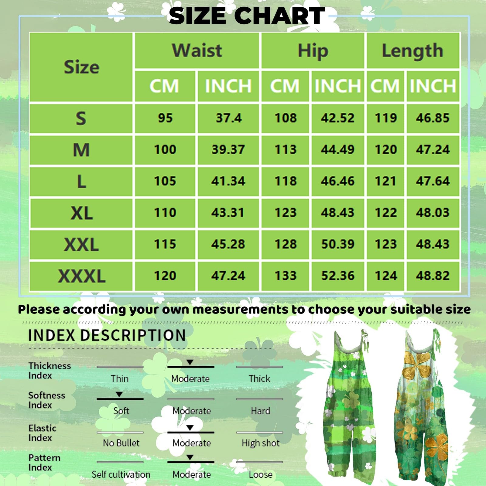 St. Patrick's Day Pants for Women - Cute Clover Print Onesie Jumpsuit & Casual Shamrock Trousers | Festive Holiday Outfit, Irish-Themed Party Wear, Fun Costume for Pub Crawls & Parades