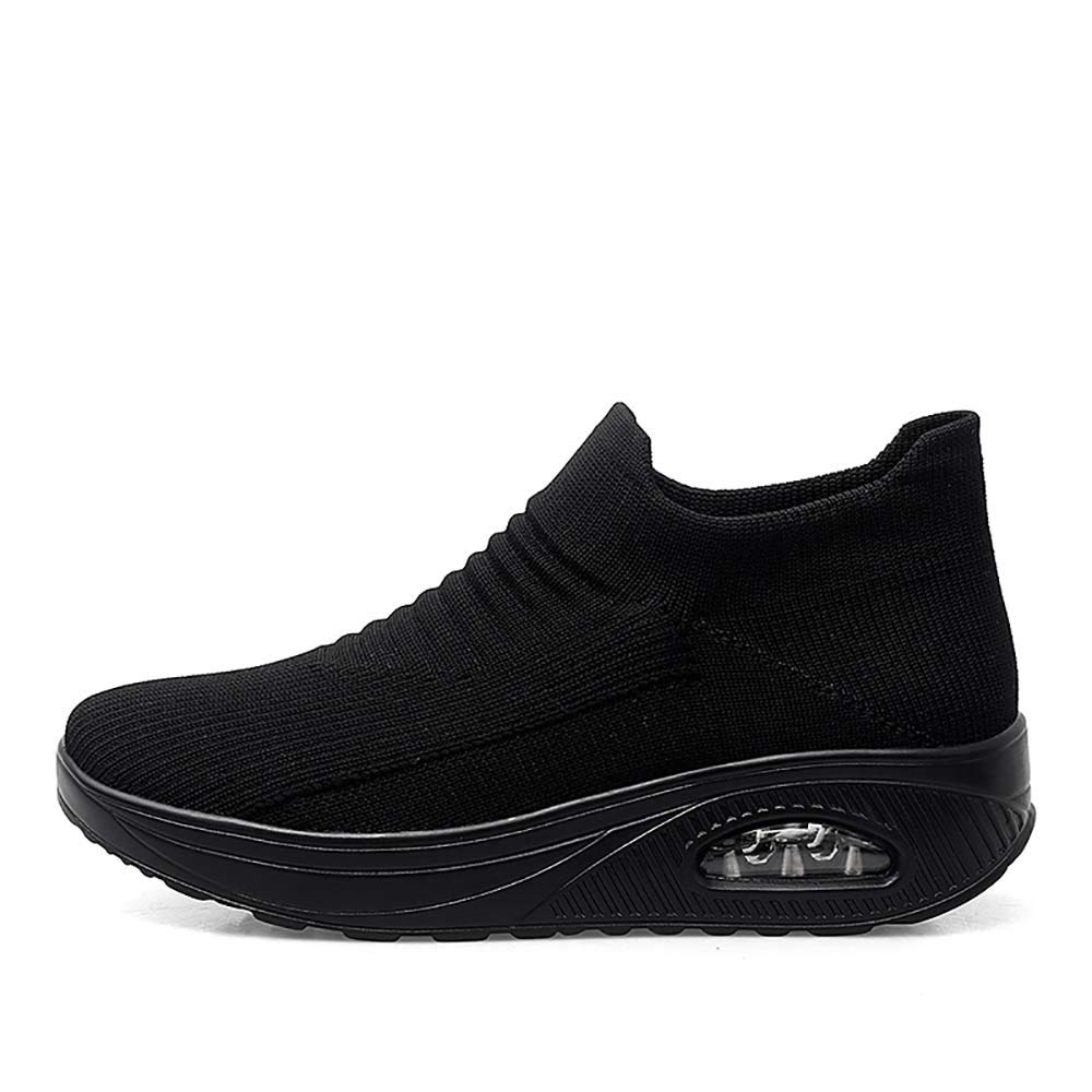 Niber Women's Walking Shoes - Breathable Air Running Sneakers with Arch Support & Wedge Platform - Comfortable Loafers for Nurses, Work & Casual Wear - Perfect for Walking, Running & Daily Activities