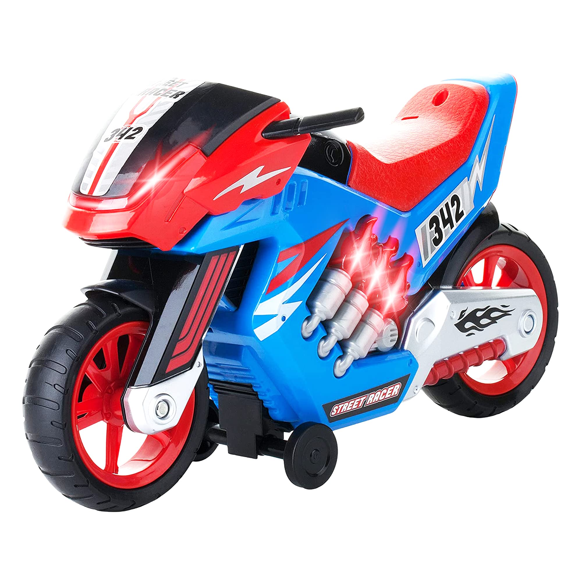 Dazmers Electric Motorcycle Toy for Kids Ages 3+ with LED Lights & Realistic Sounds - 10