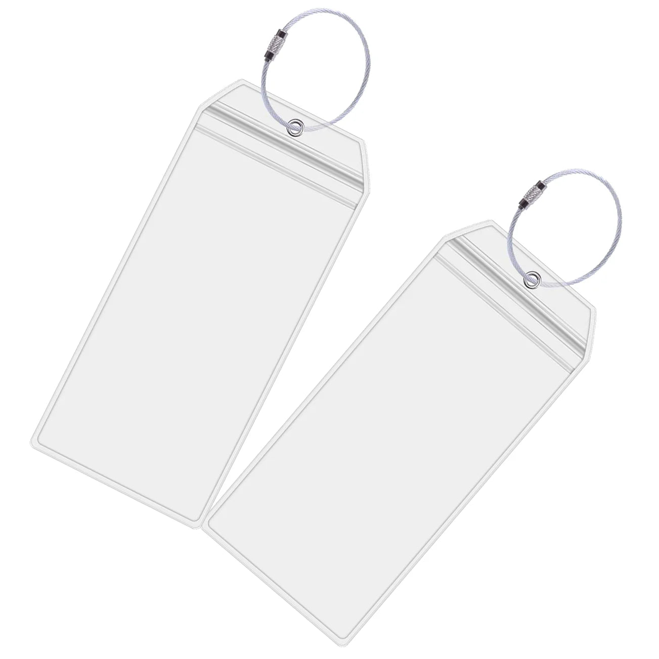 Voltage Valet Cruise Luggage Tags 2 Pack - Clear ID Tags for Travel Bags & Suitcases - Perfect for Cruises, Airports & Vacation Trips