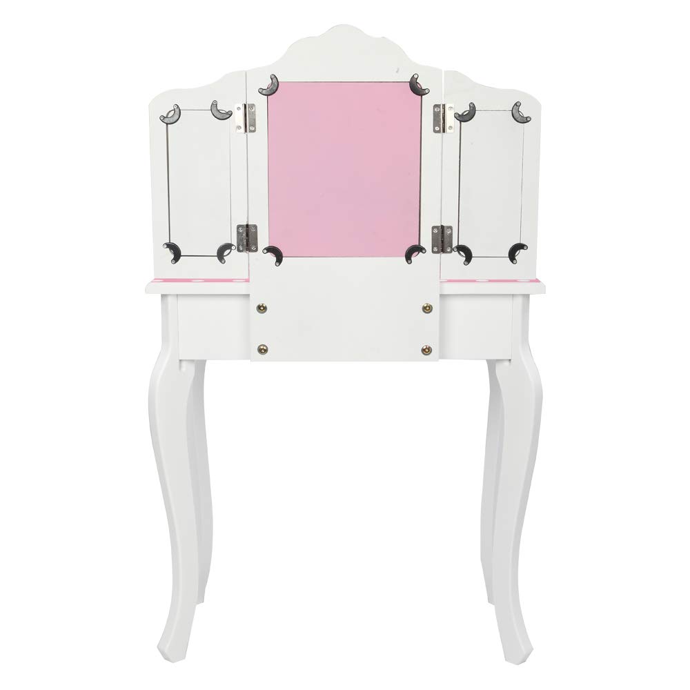 Vanity Table and Chair Set with Drawers - 2 in 1 Makeup Dressing Table for Bedroom, Home Decor & Beauty Organization | Perfect for Women's Cosmetics Storage & Daily Beauty Routine
